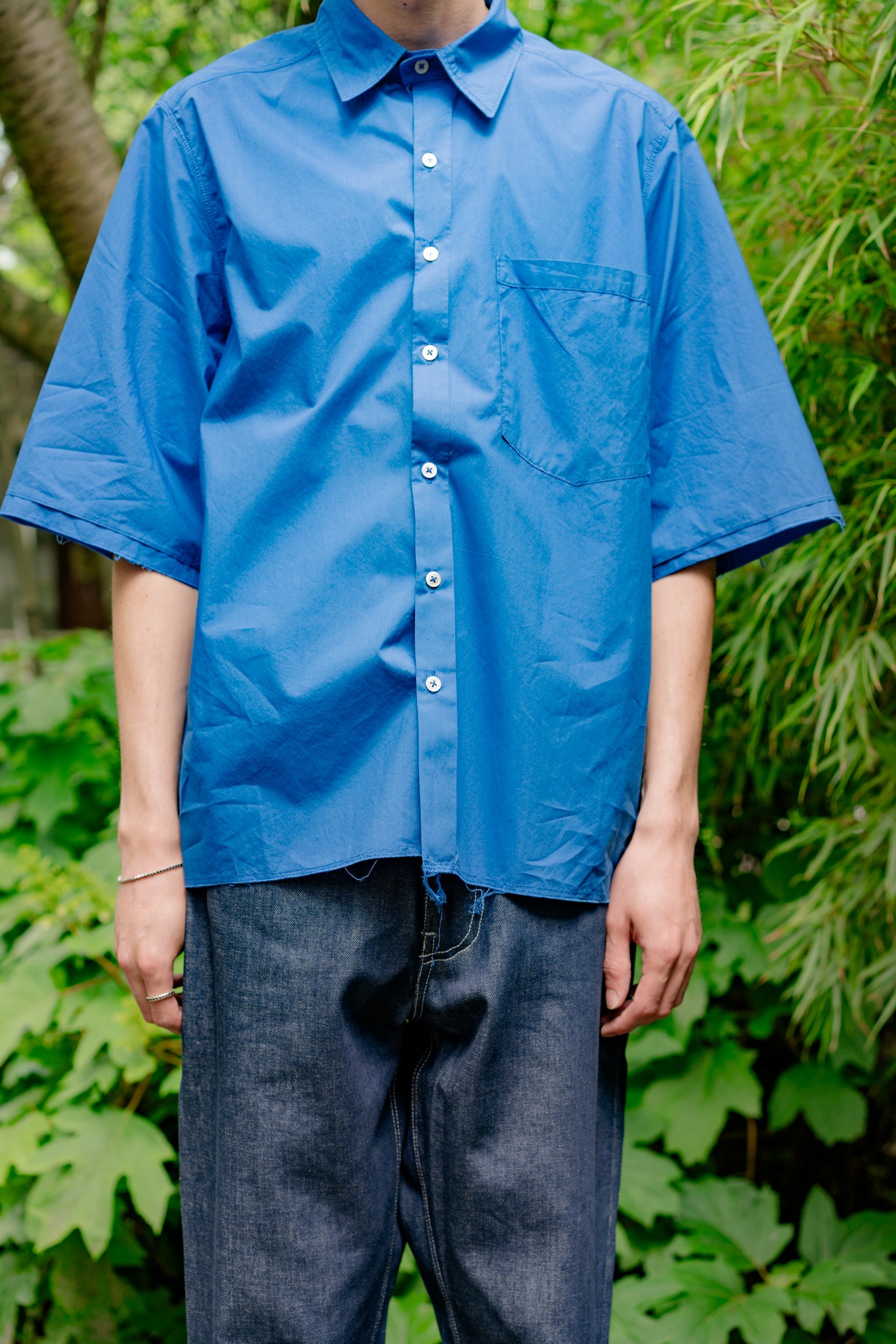 SPORTIVO [Boxy shirt blue]