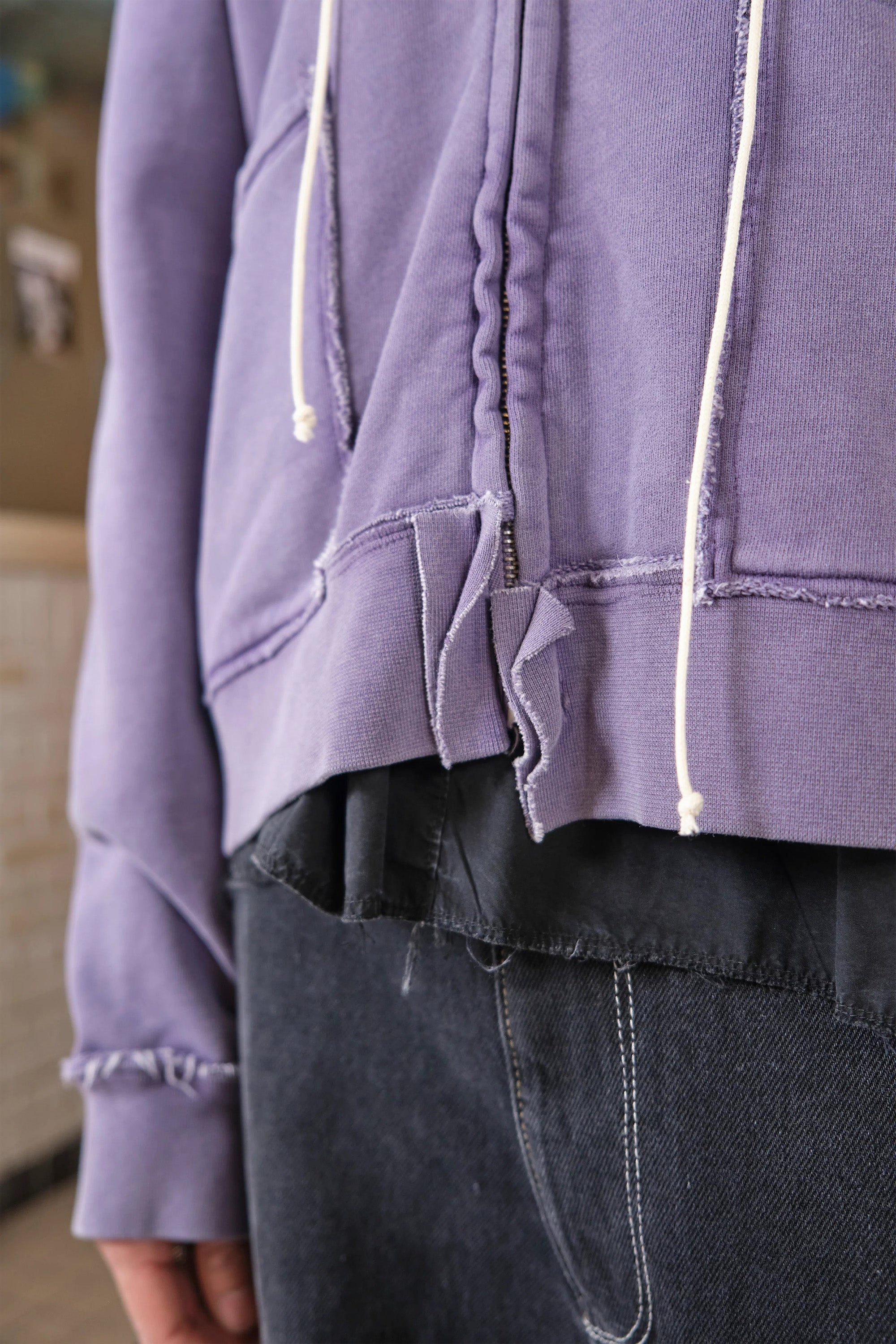 Fitted Zip Hoodie Dark Purple_4