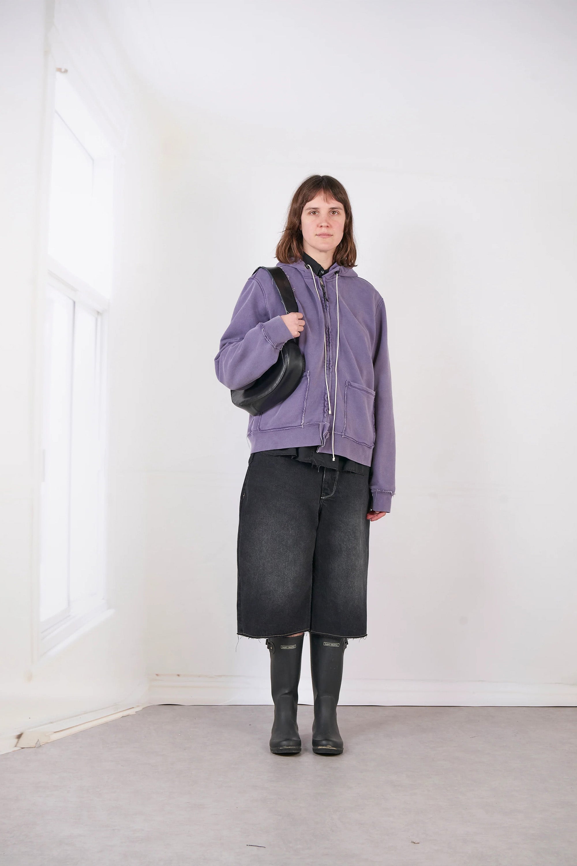 Fitted Zip Hoodie Dark Purple_1