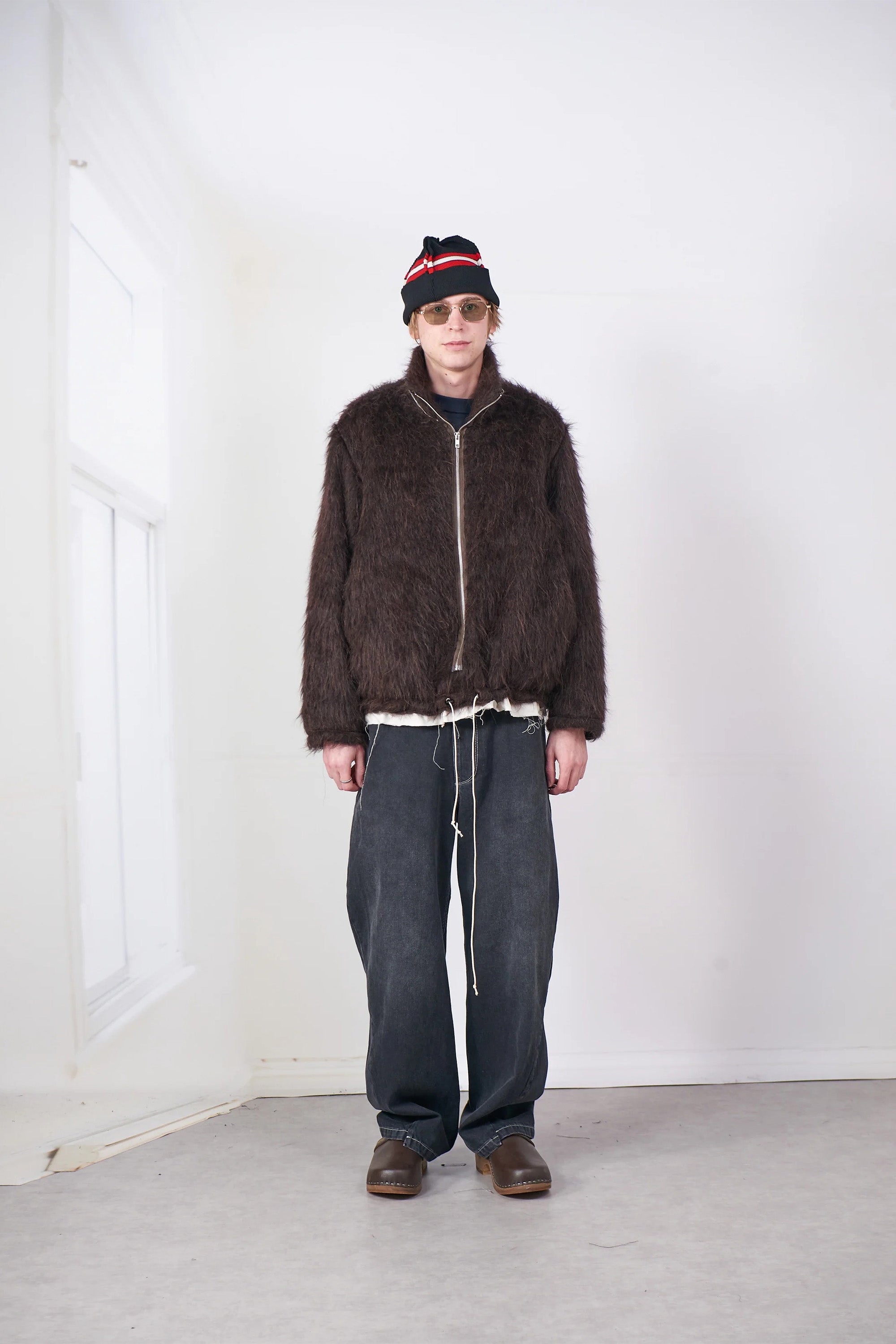 Fleece Anorak Hairy Brown
