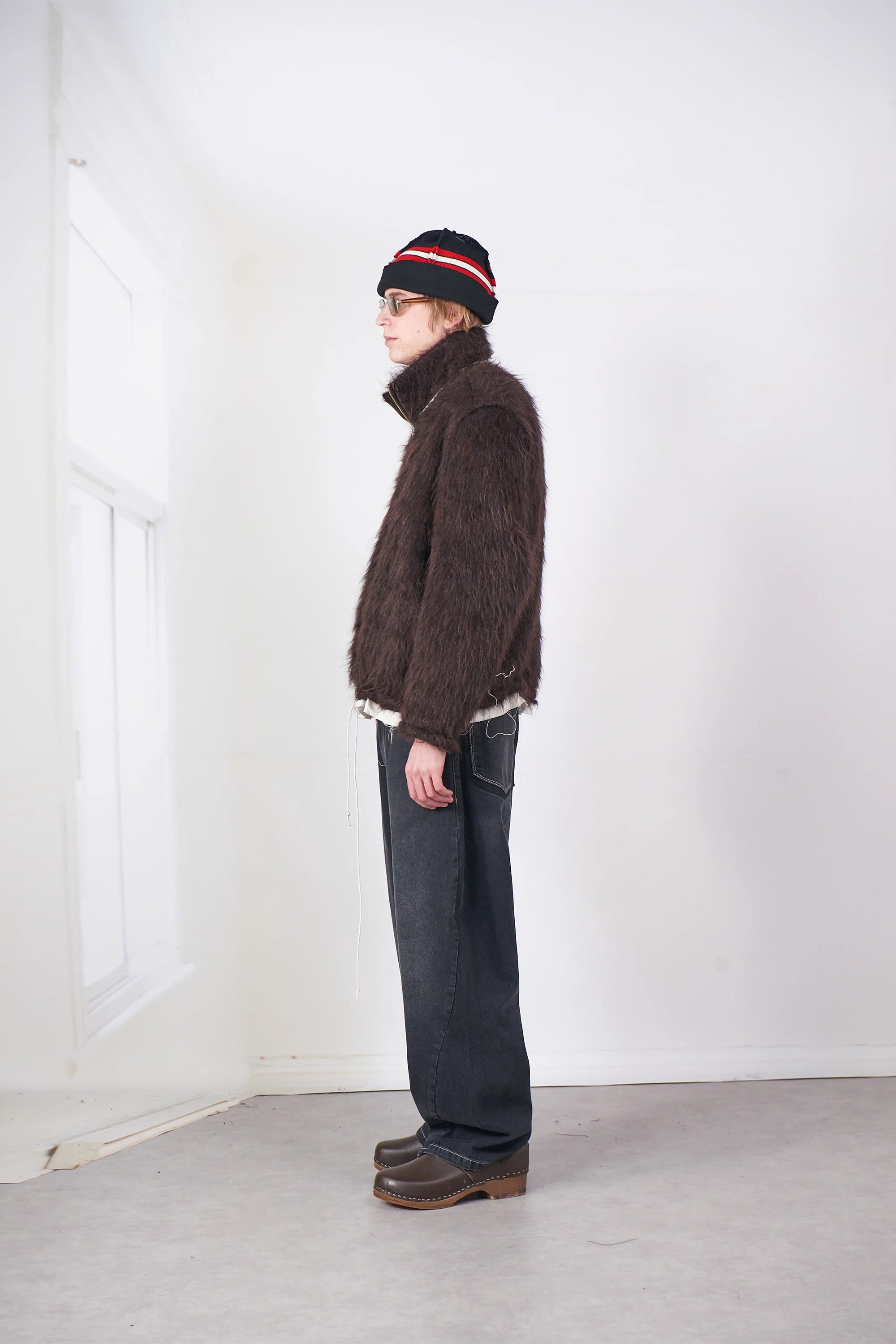 Fleece Anorak Hairy Brown