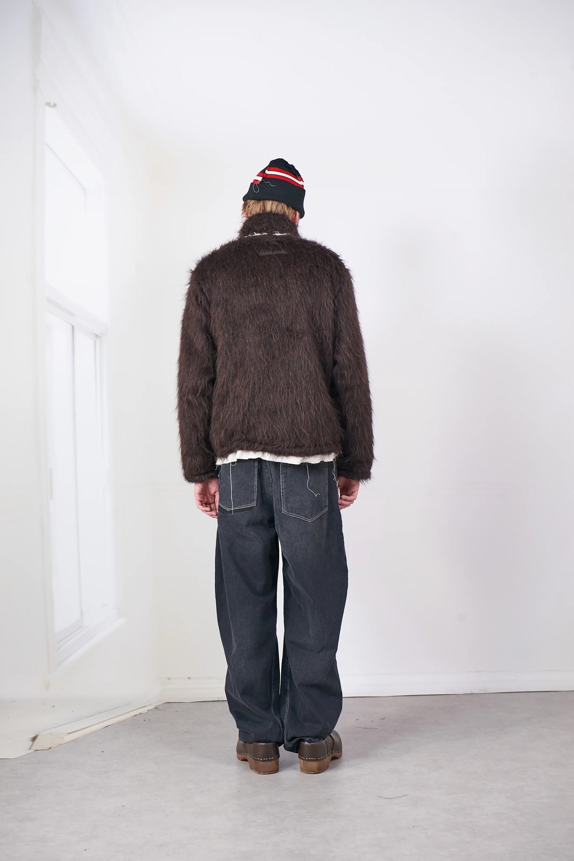 Fleece Anorak Hairy Brown