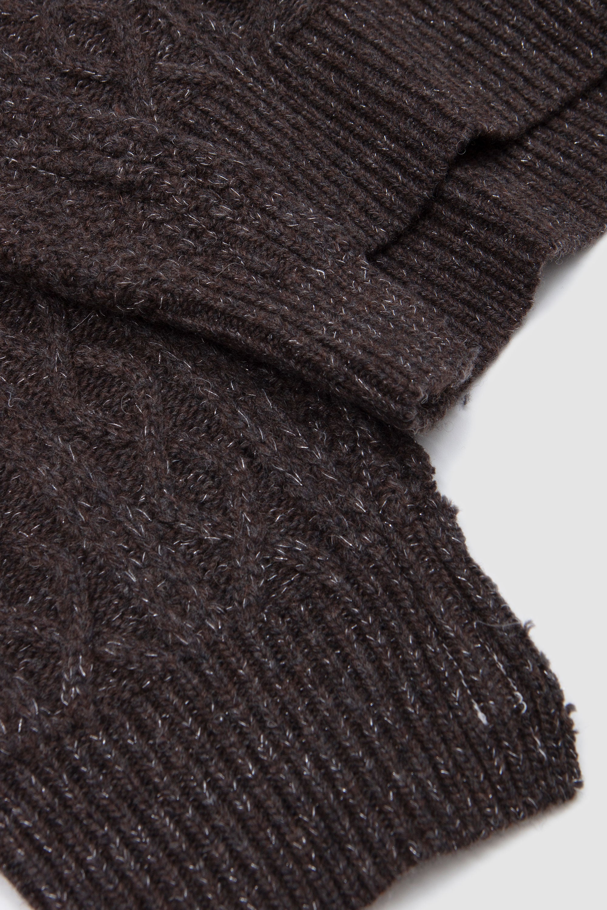 Frankenstein Cable Knit Natural Brown Glitter