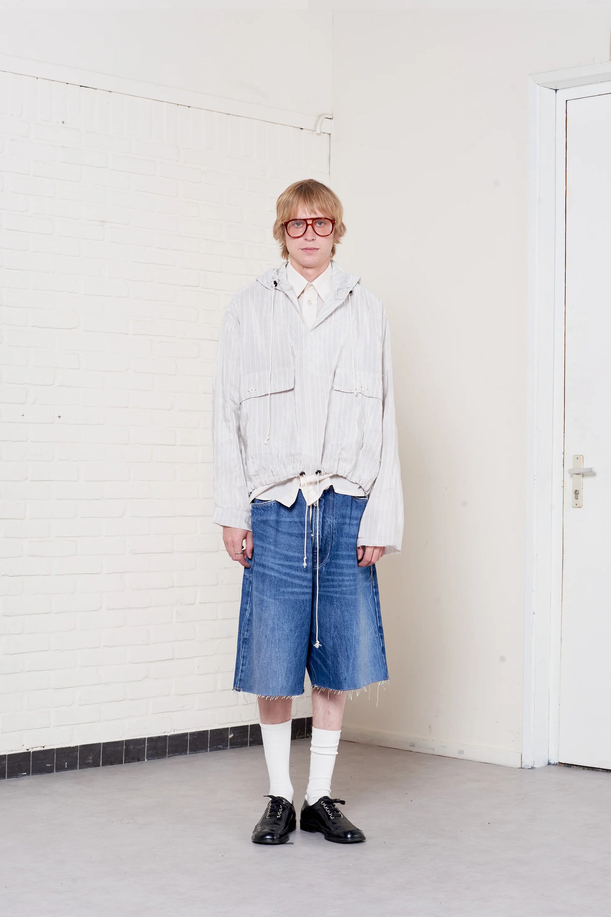 Overhead Jacket Grey/ White Stripe_1