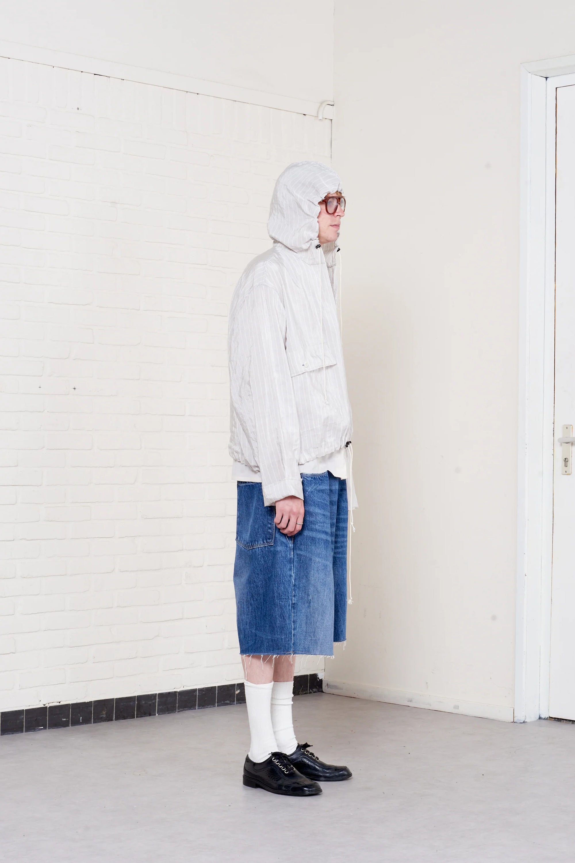 Overhead Jacket Grey/ White Stripe_2