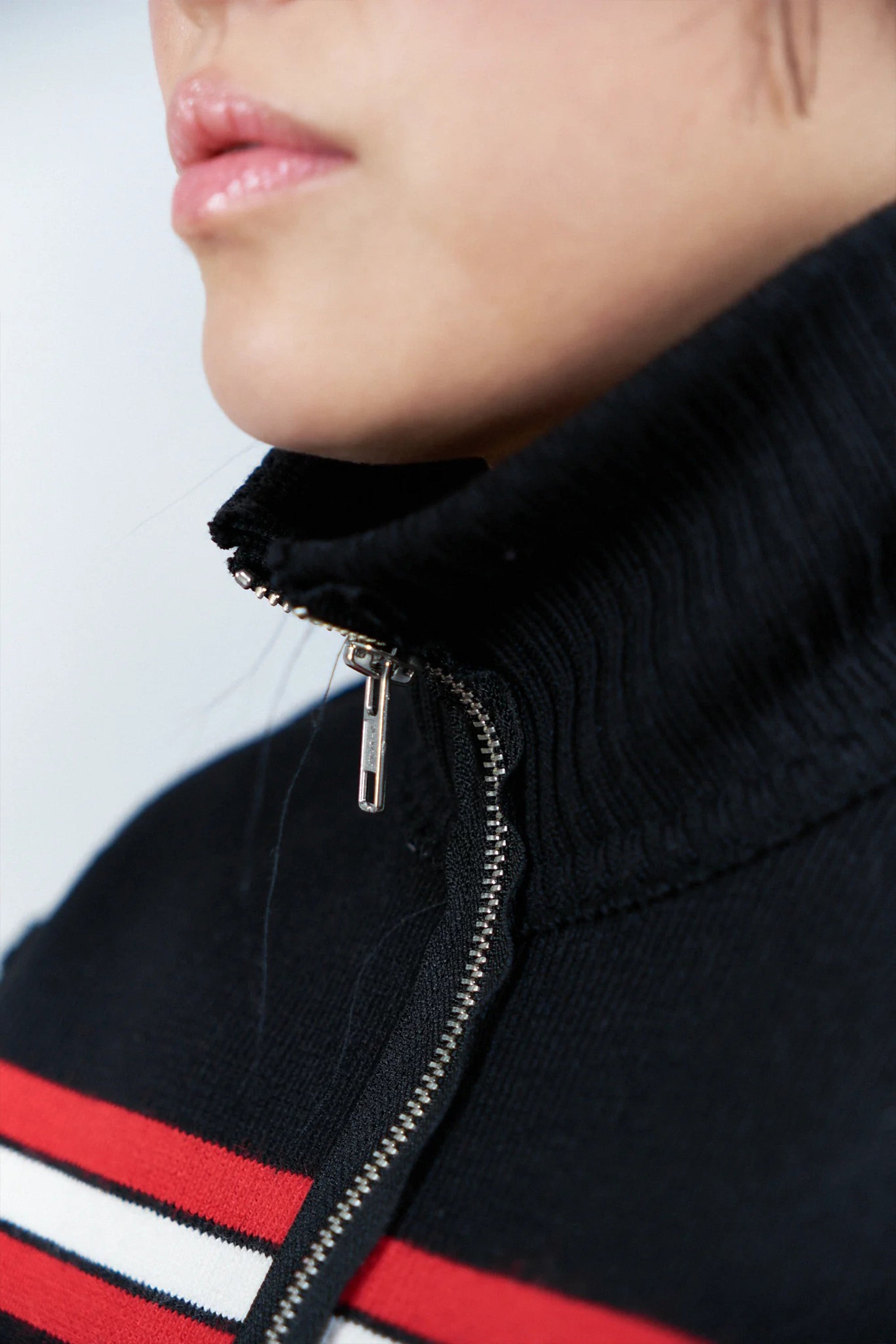 Seaman's Sweater Black/ White/ Red Stripe_5