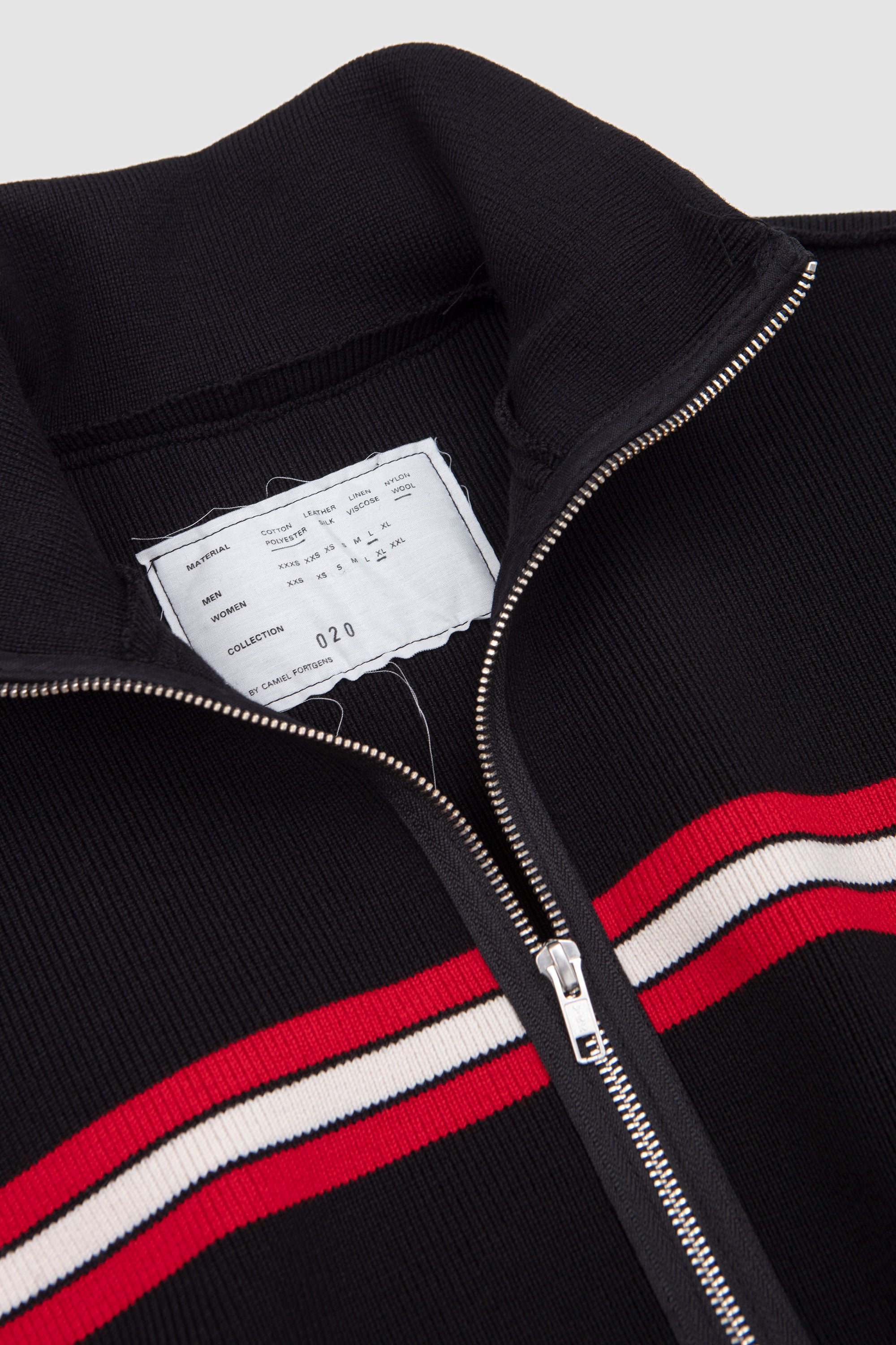 Seaman's Sweater Black/ White/ Red Stripe_2