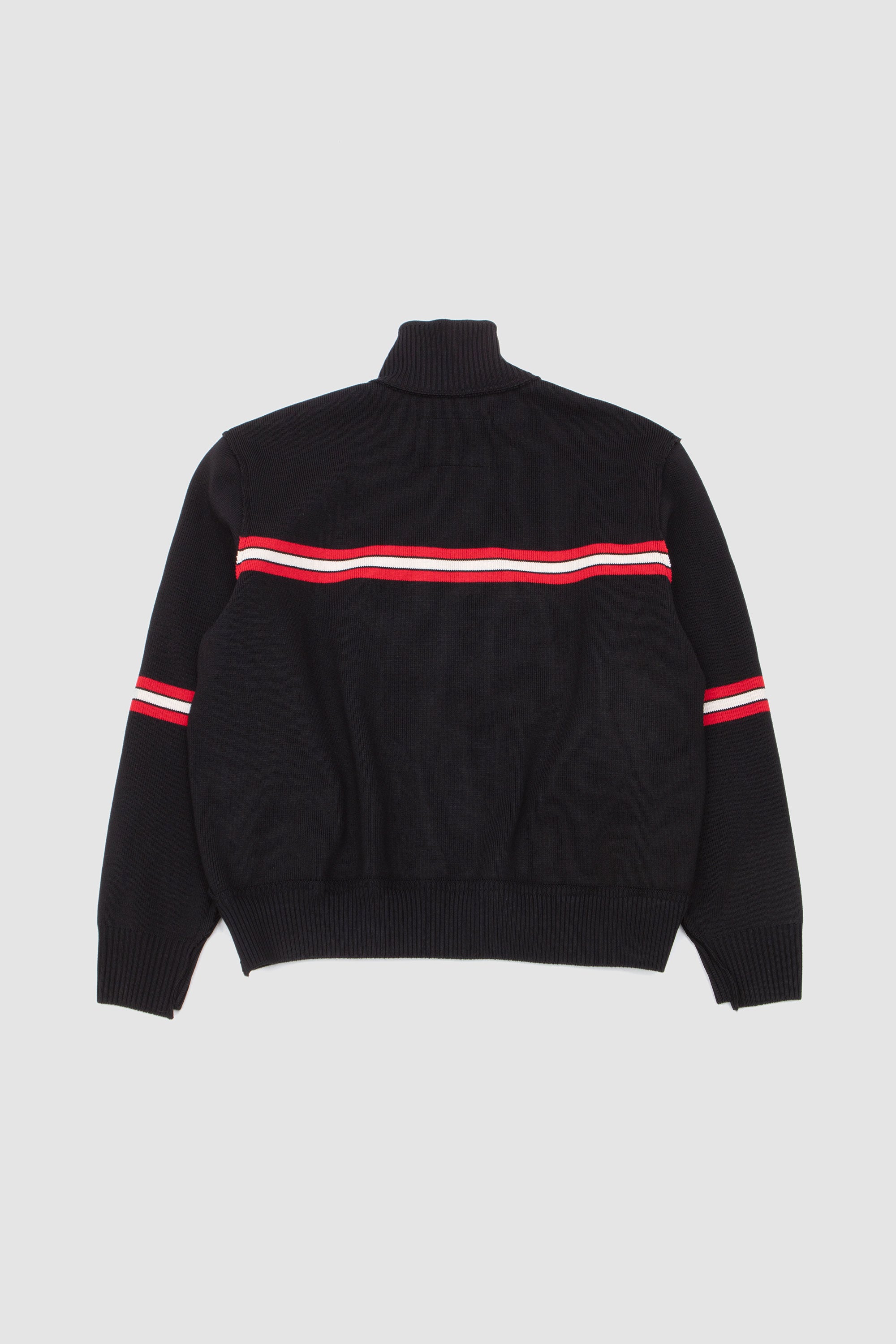 Seaman's Sweater Black/ White/ Red Stripe_4