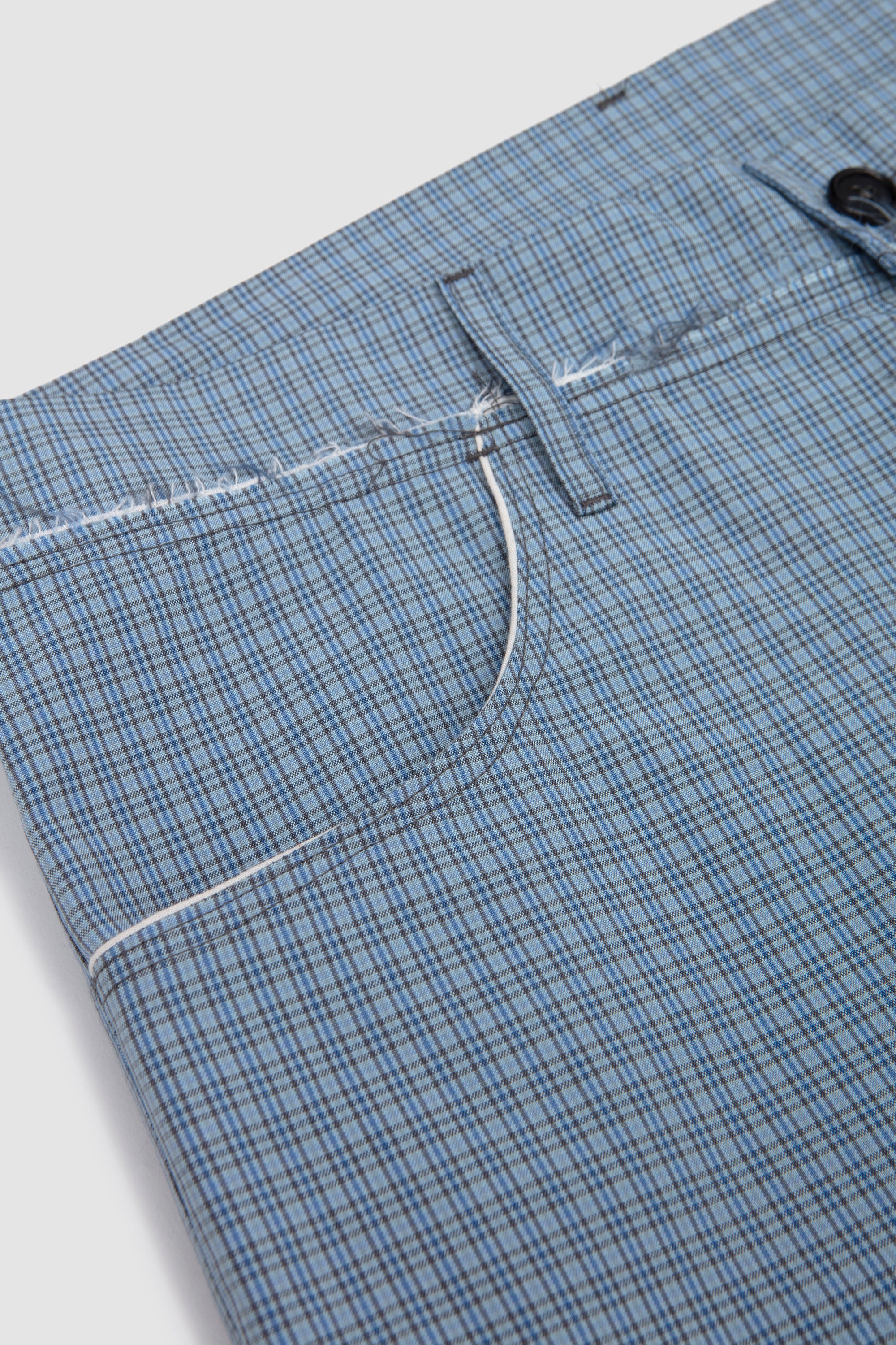 Slim Slack Blue/ Grey/ White Check