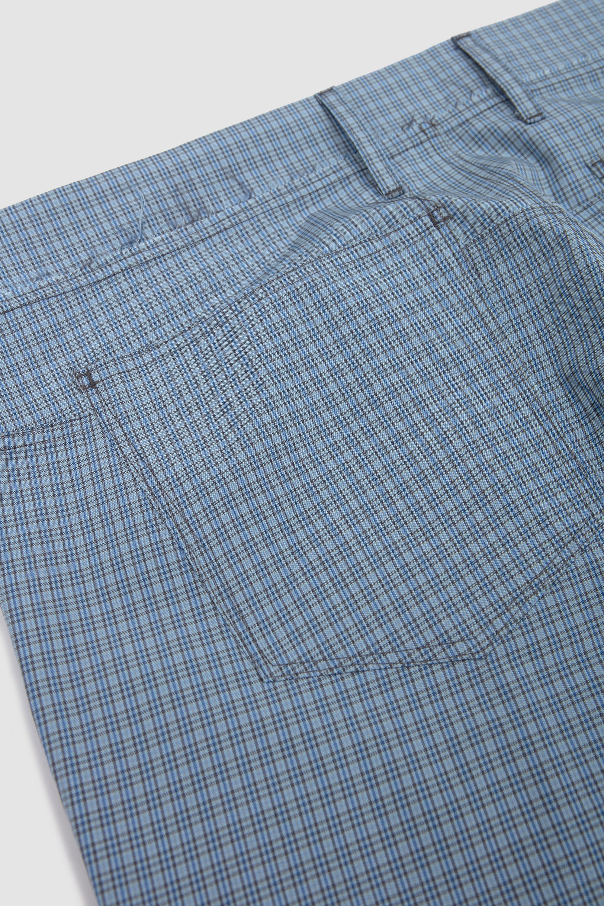 Slim Slack Blue/ Grey/ White Check