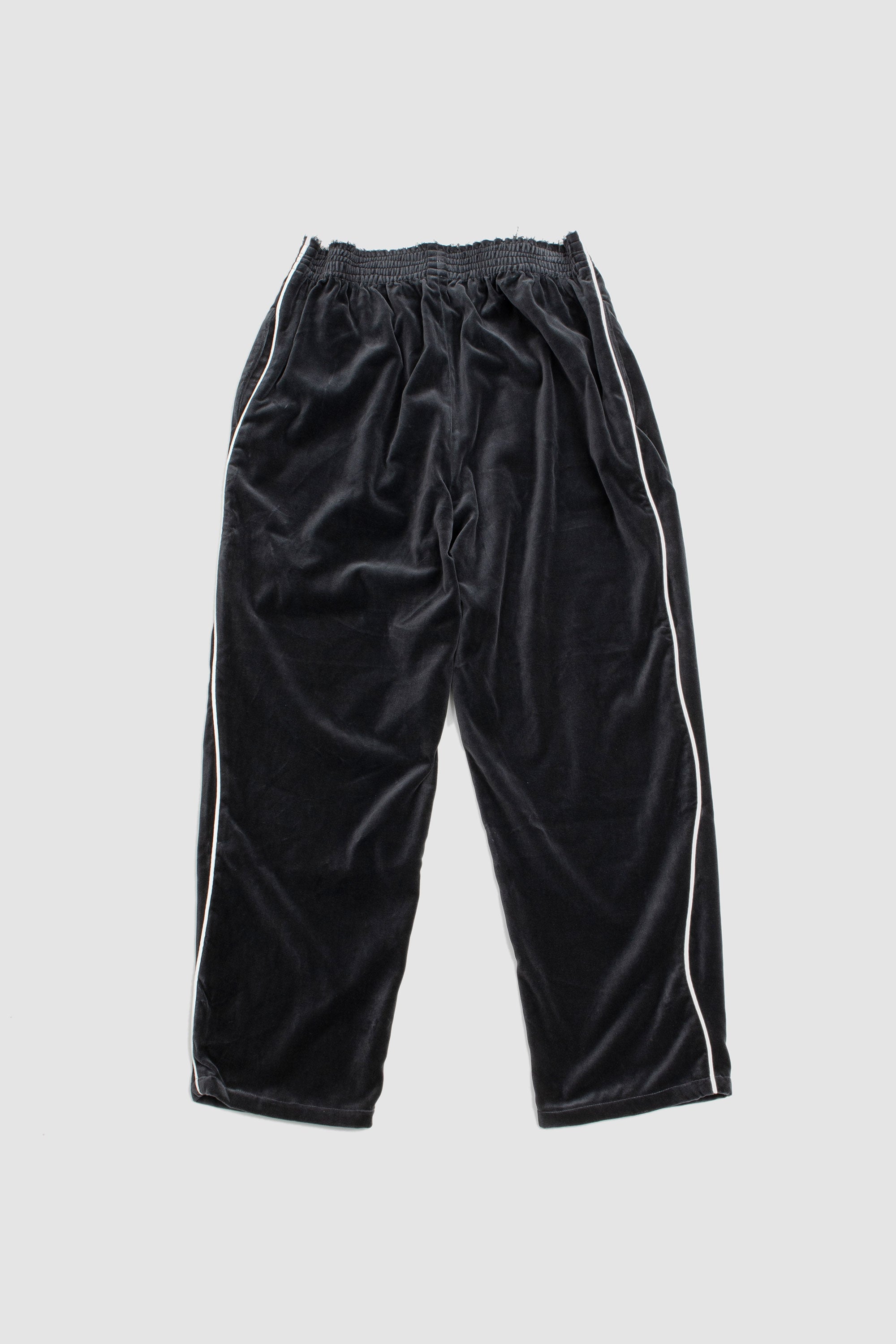 Sweat Pants With Piping Cotton Velvet Grey_1
