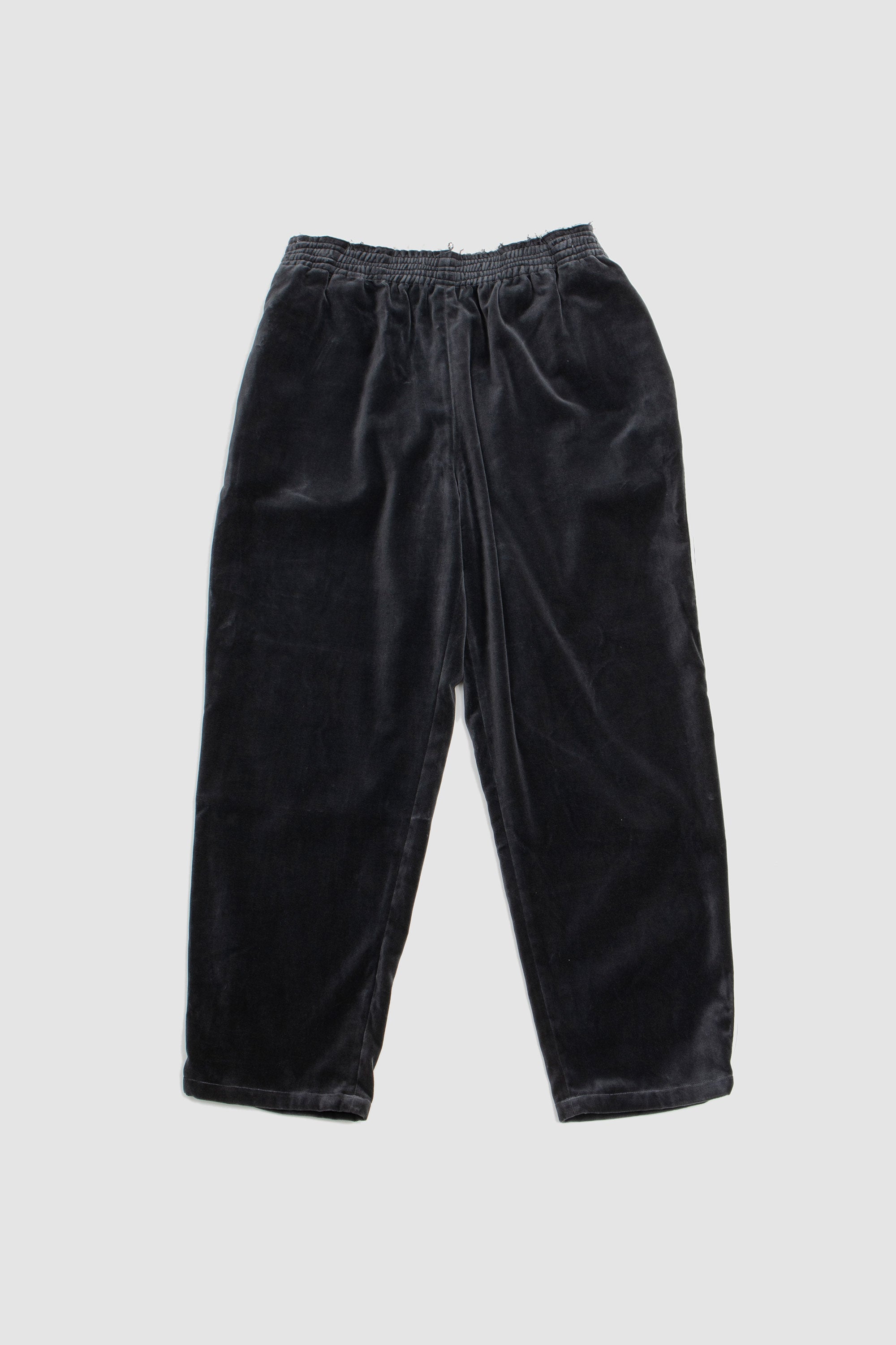 Sweat Pants With Piping Cotton Velvet Grey_4