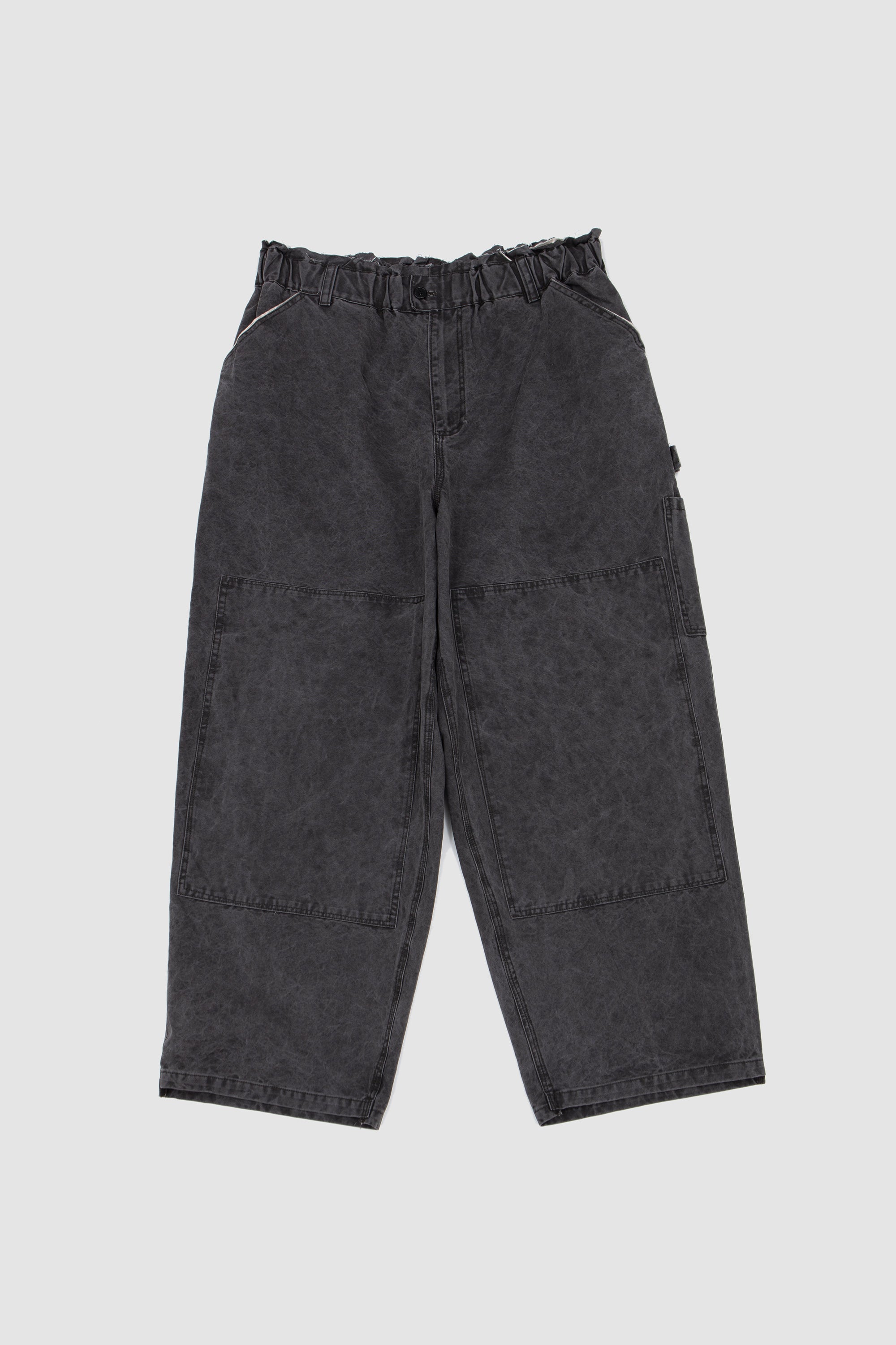 SPORTIVO [Wool kid mohair hop sack two tuck slacks ivory white]