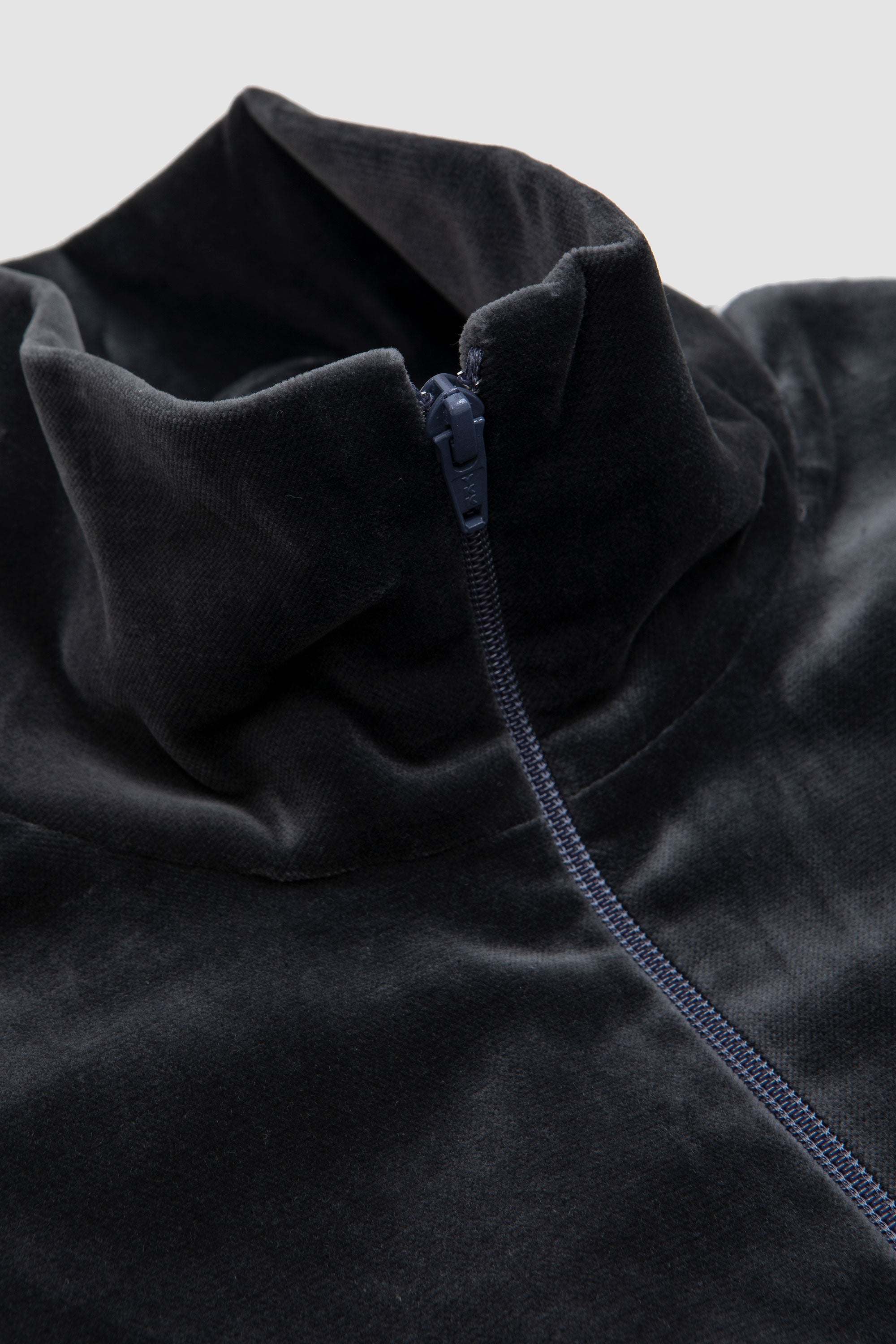 Track Jacket With Piping Cotton Velvet Grey