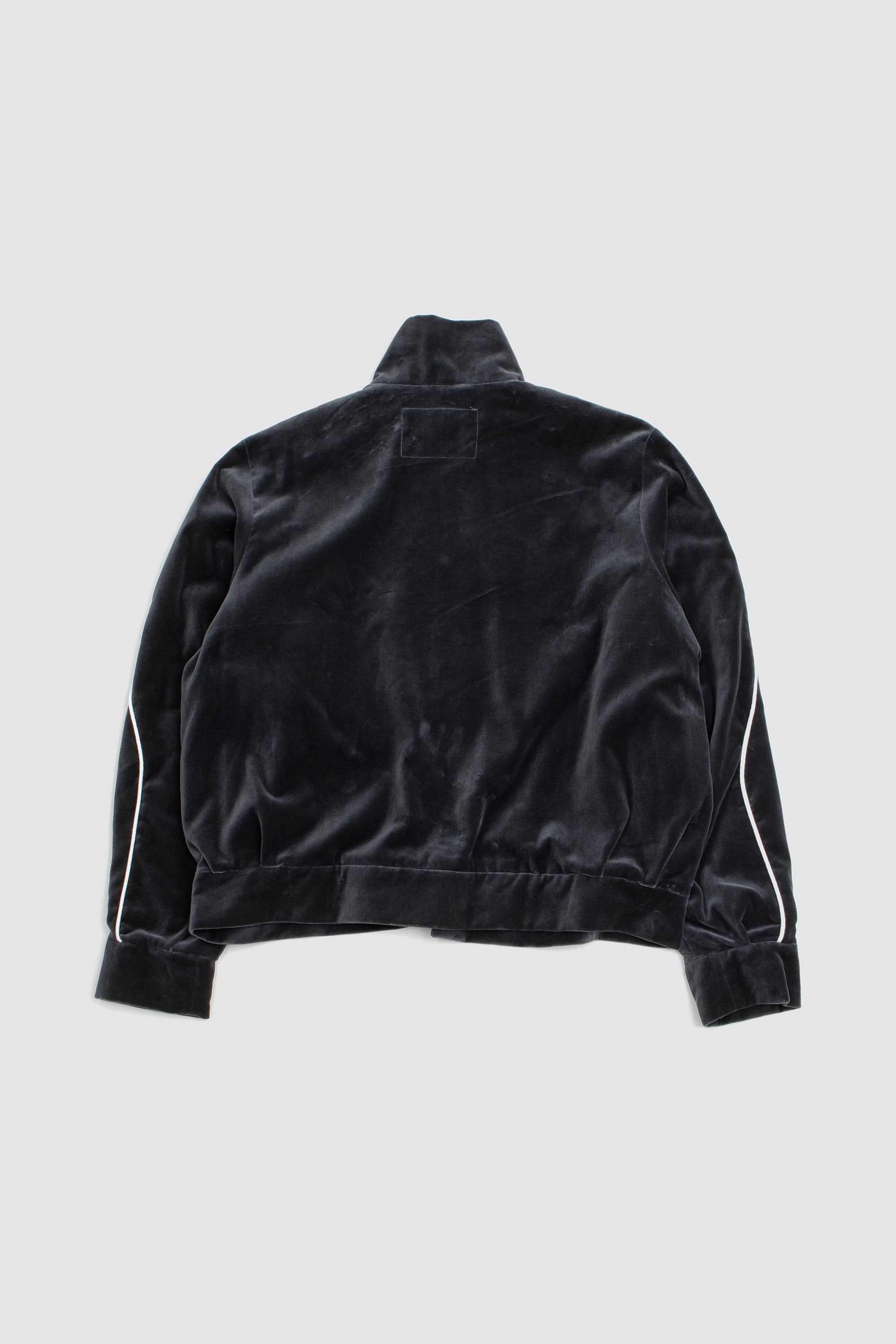 Track Jacket With Piping Cotton Velvet Grey_4