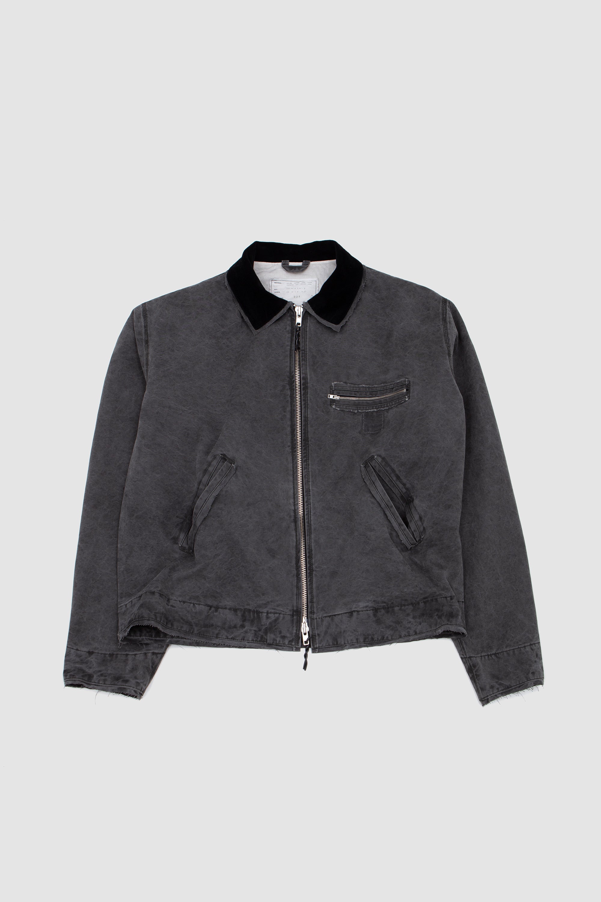 Worker Jacket  Black Vintage Wash_1