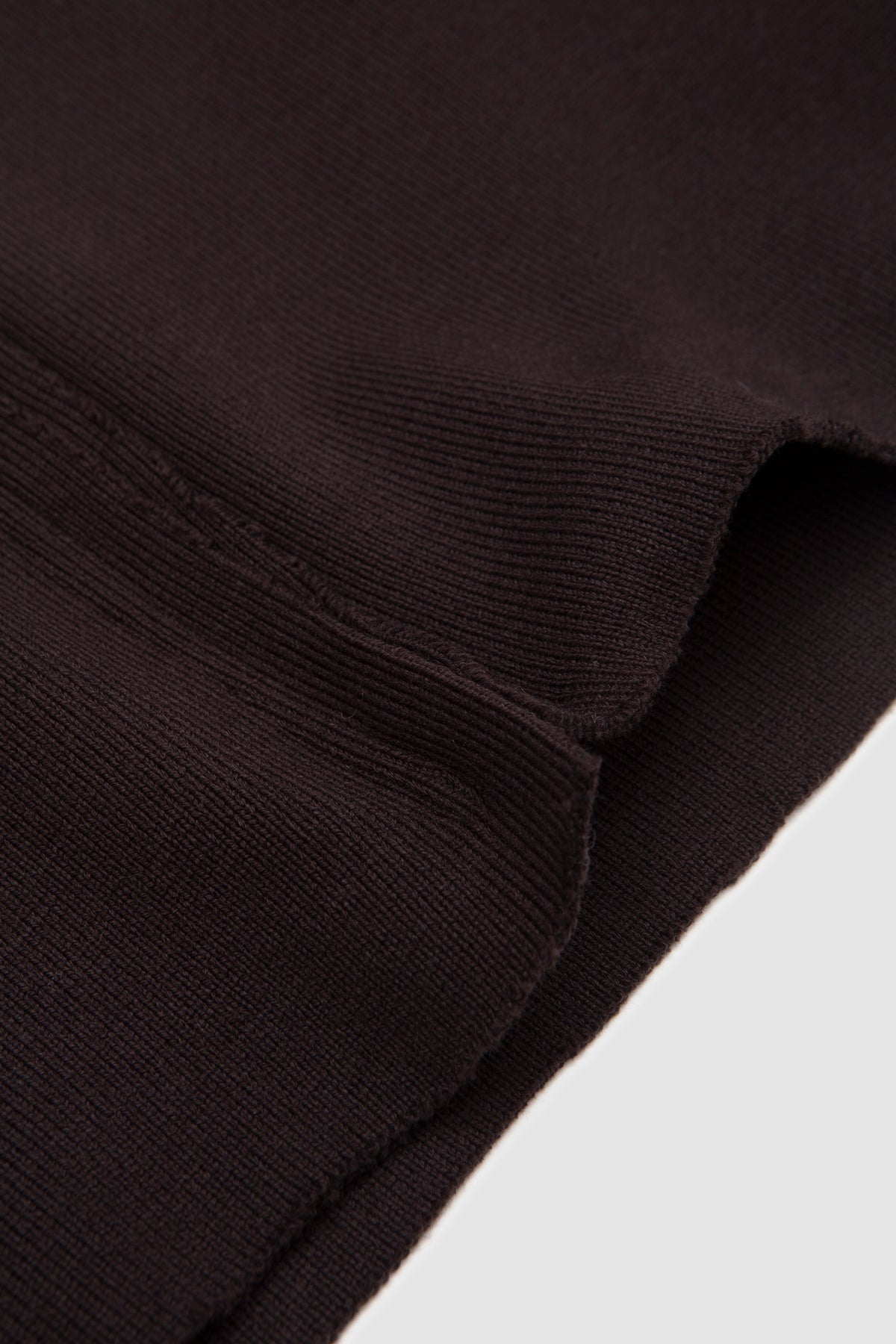 Zip-Up Knit Dark Brown