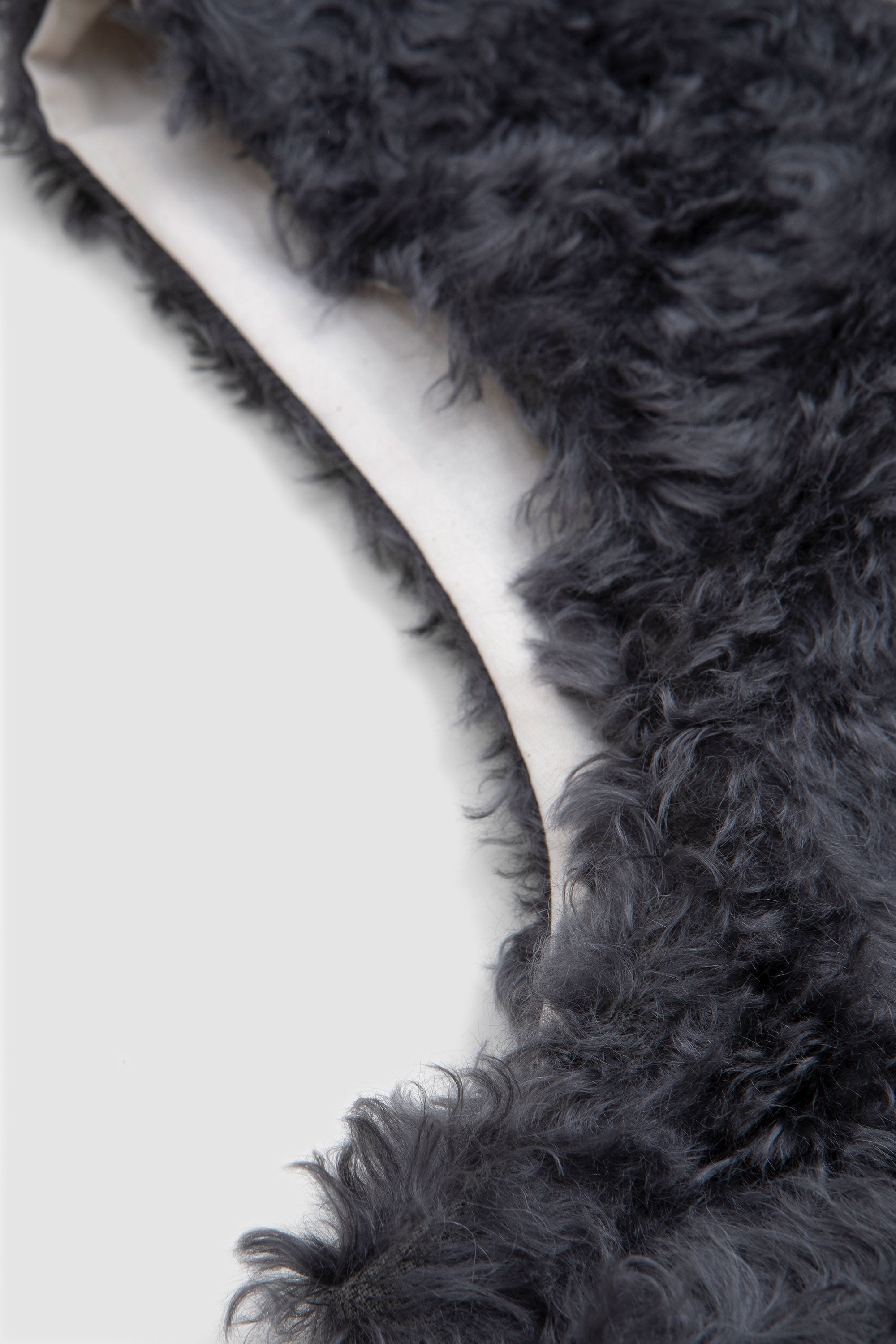 SPORTIVO [Zip vest wool fake fur grey]