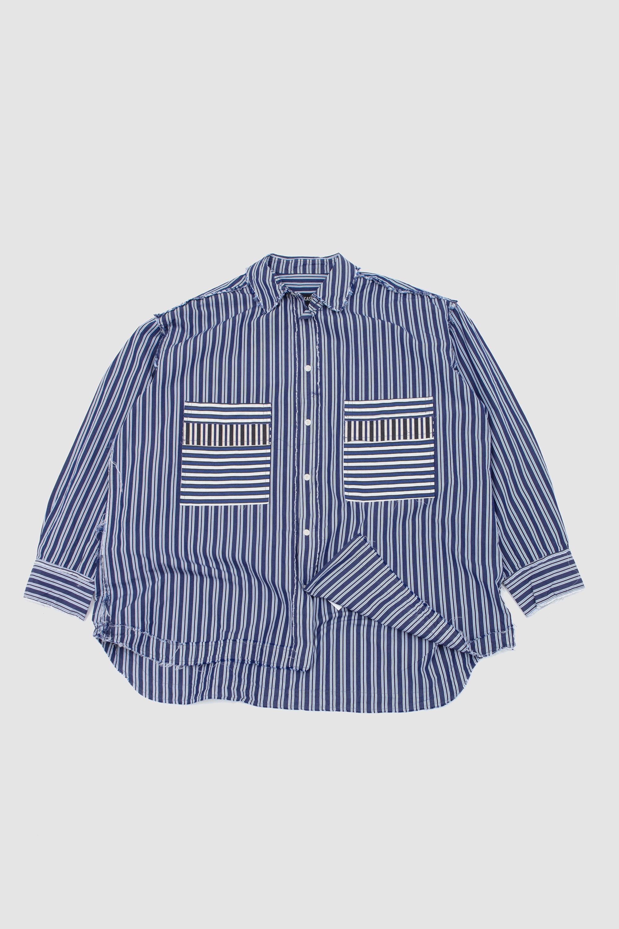 Hamnet Rawedge Shirt Paper Cot Stripe As Is