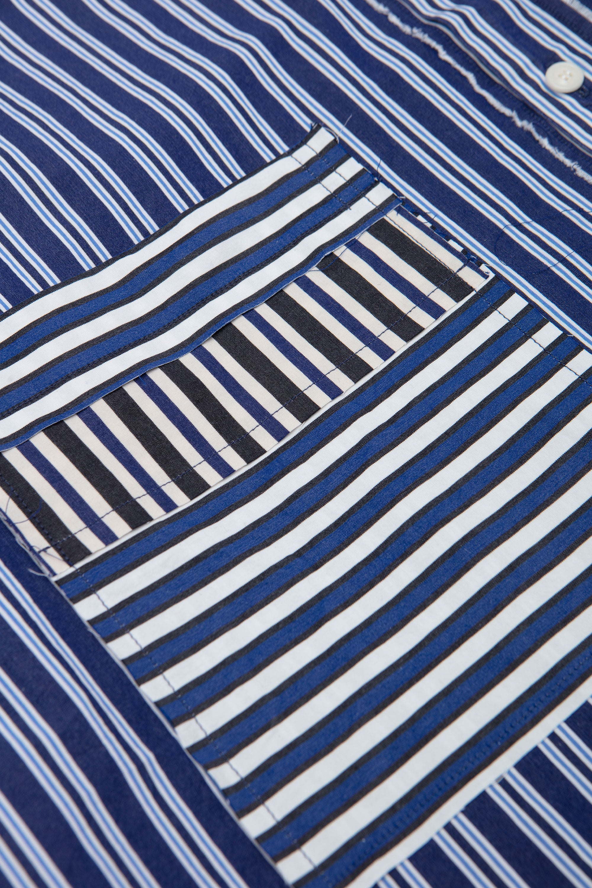 Hamnet Rawedge Shirt Paper Cot Stripe As Is