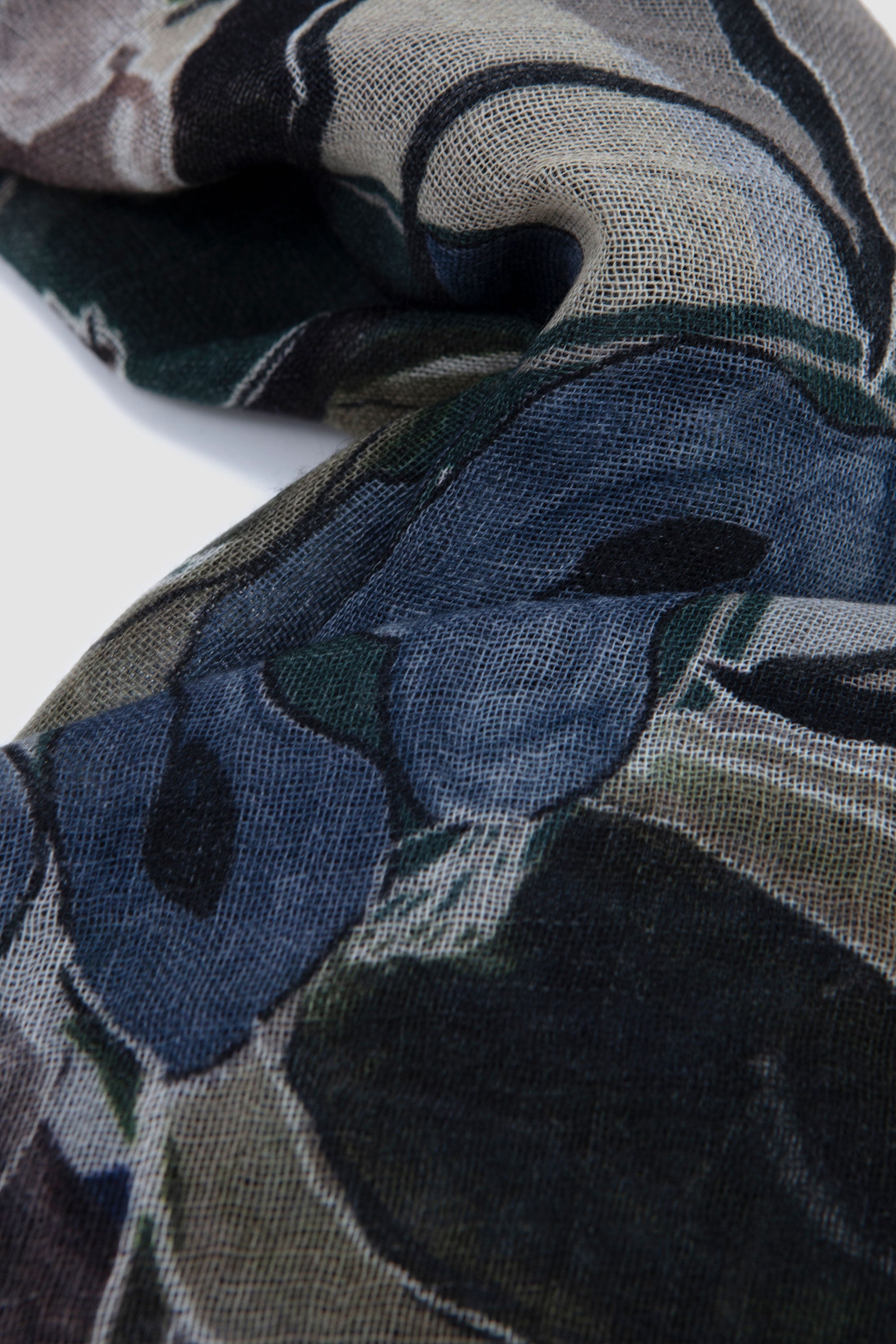 Square Scarf Wool Cash Browns