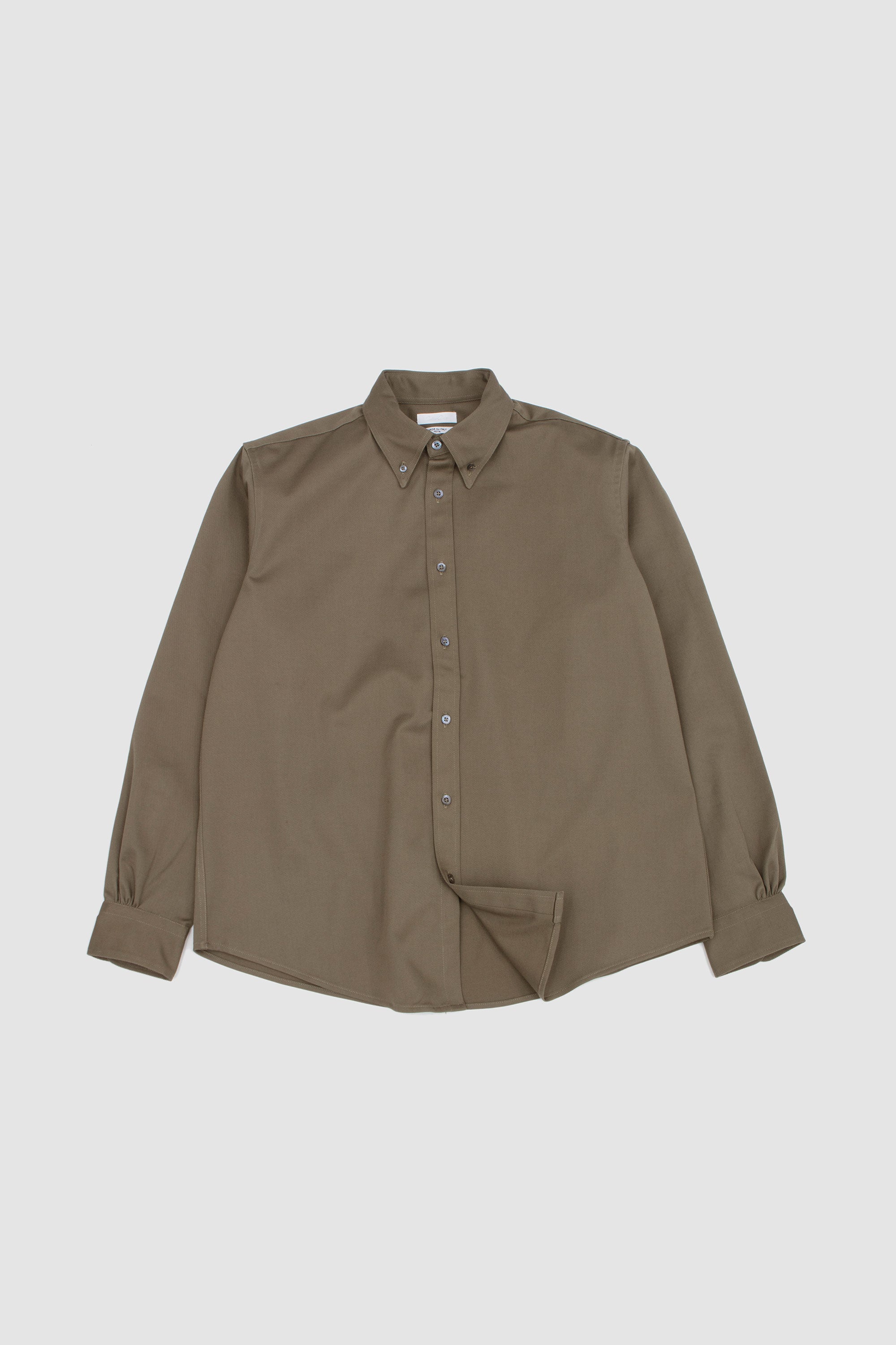Sage Cotton Shirt Verde Bottiglia_1