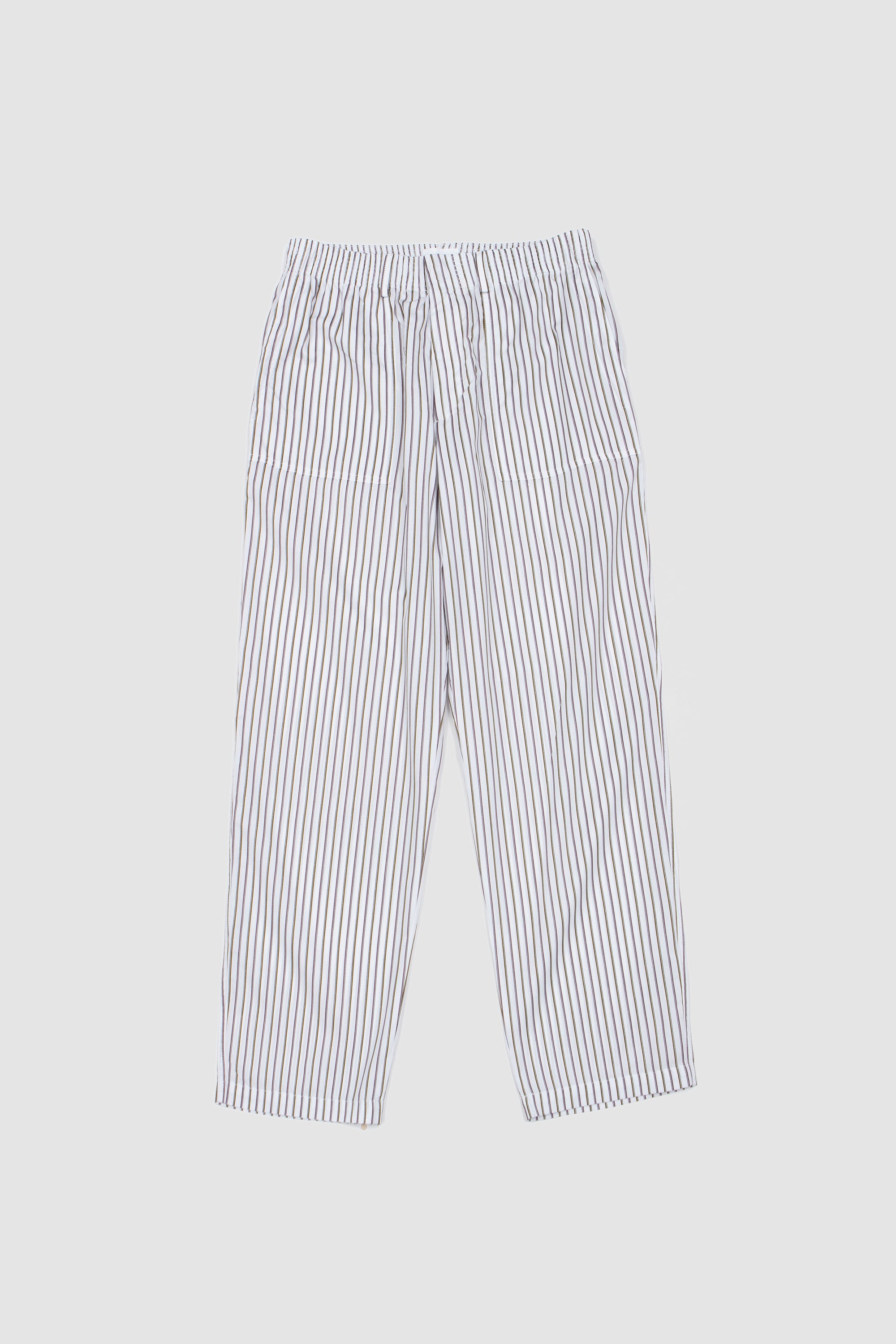 SPORTIVO [Wool kid mohair hop sack two tuck slacks ivory white]