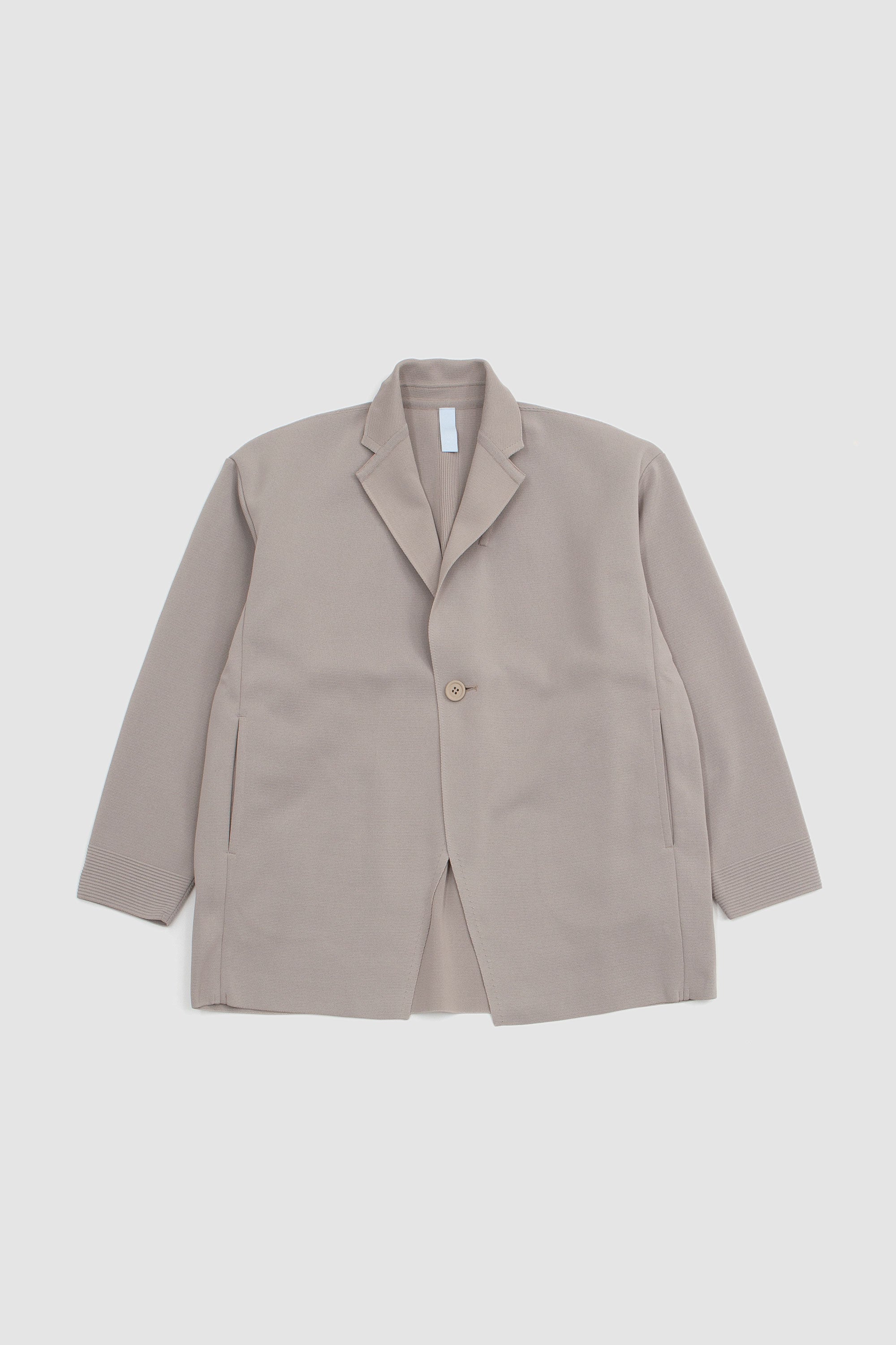 Milan Rib Boxy Tailored Jacket Beige