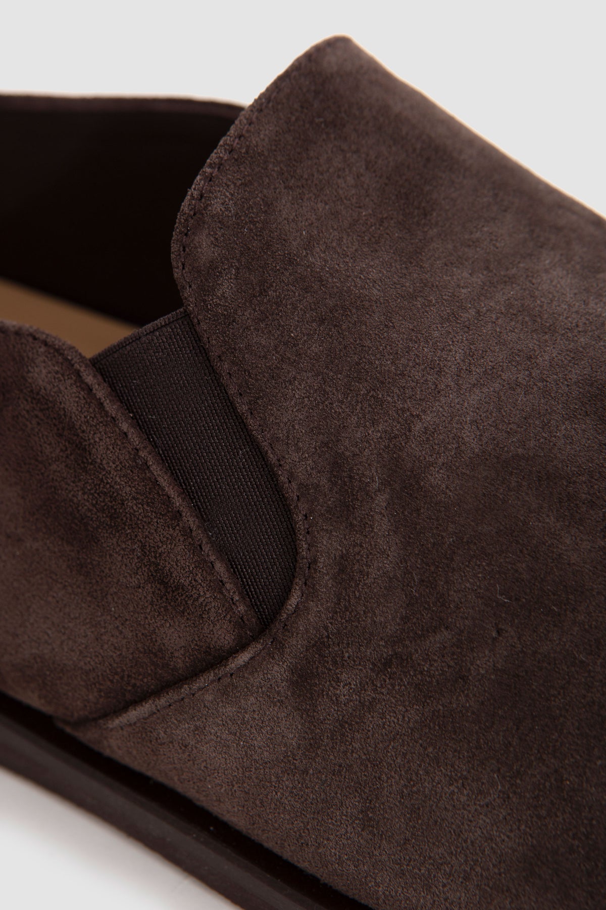 Slipper Shoe Suede Dark Brown_5