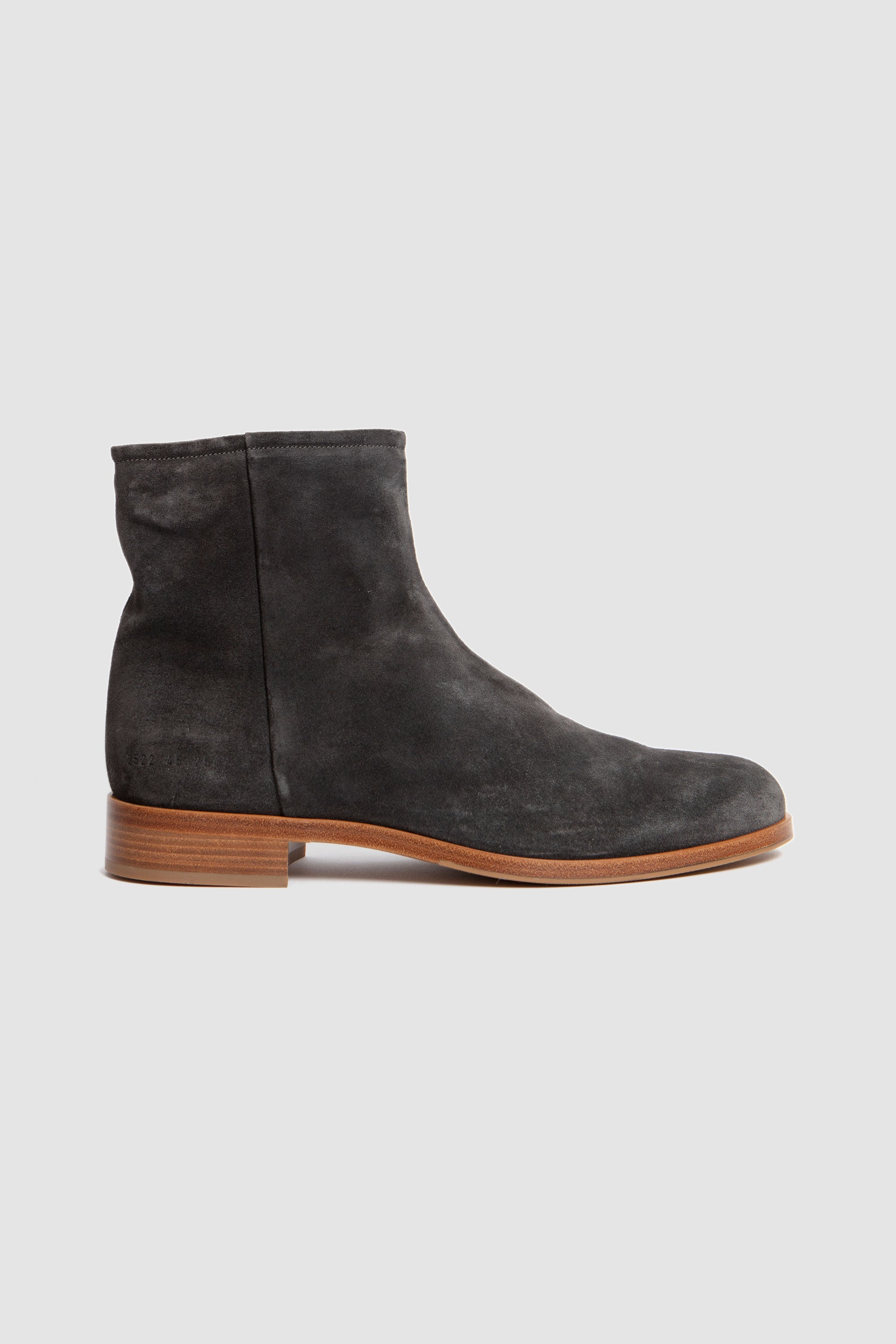Zipper Boot in Suede Black