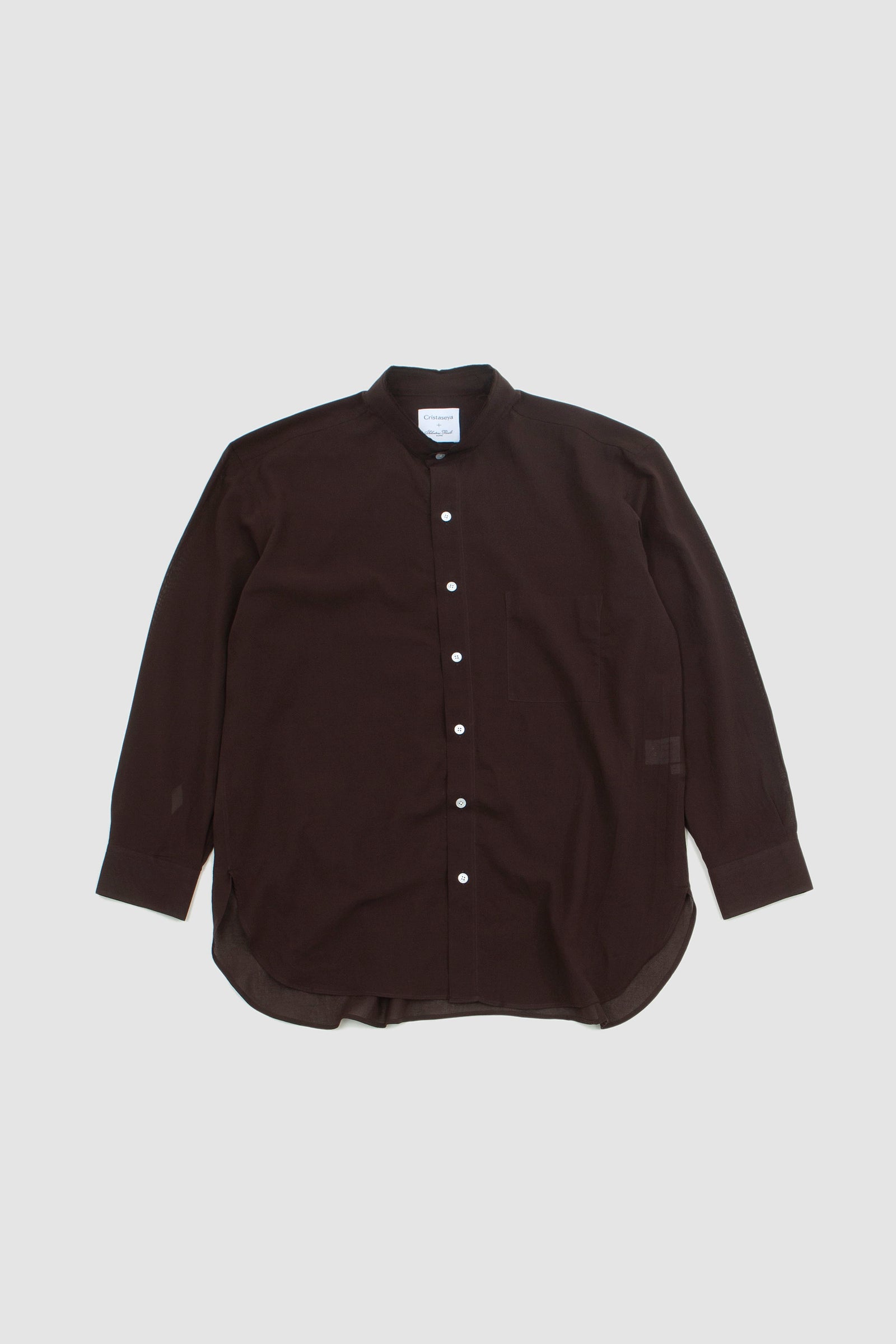 SPORTIVO [Handmade mao shirt dark drown]