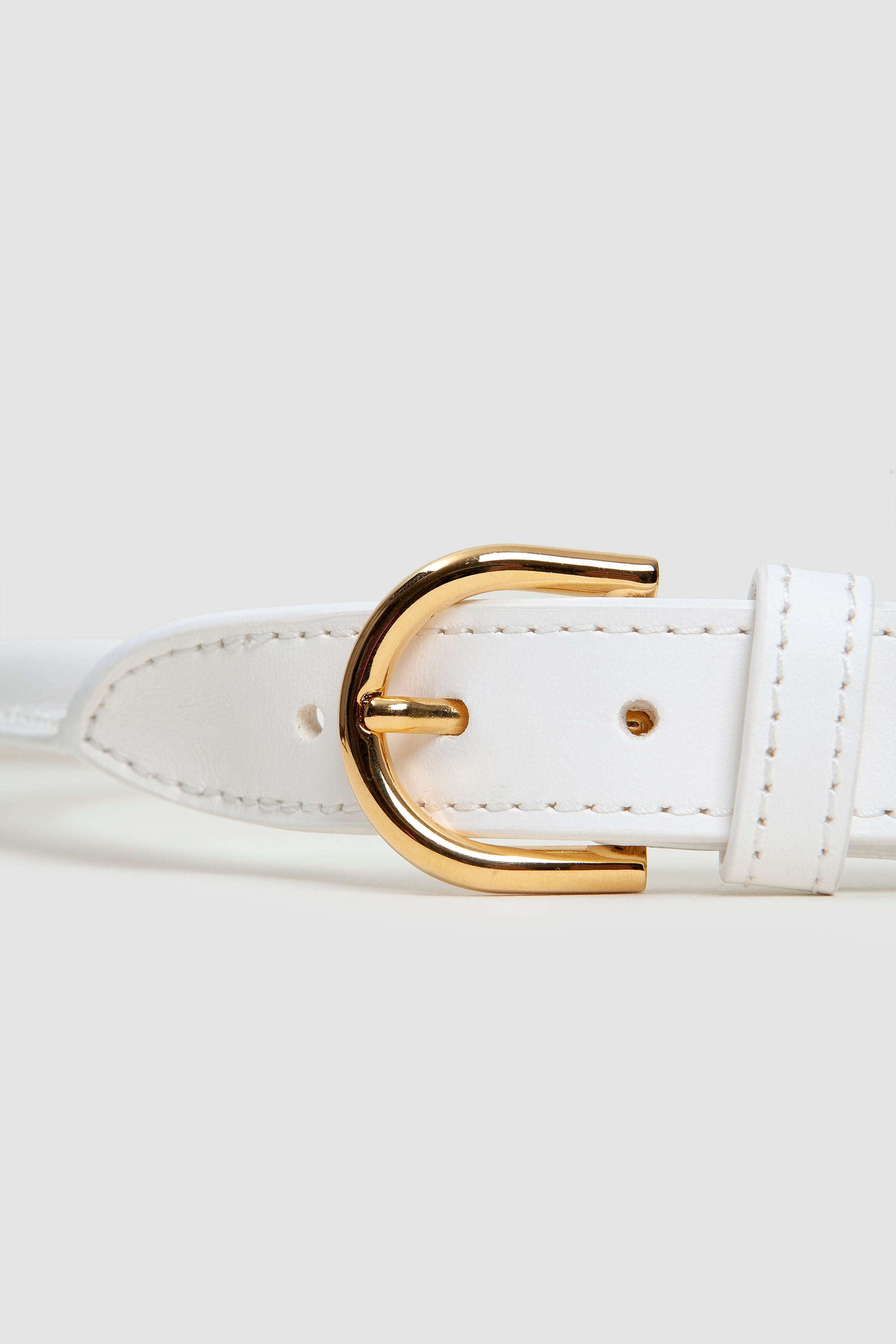Leather Belt White