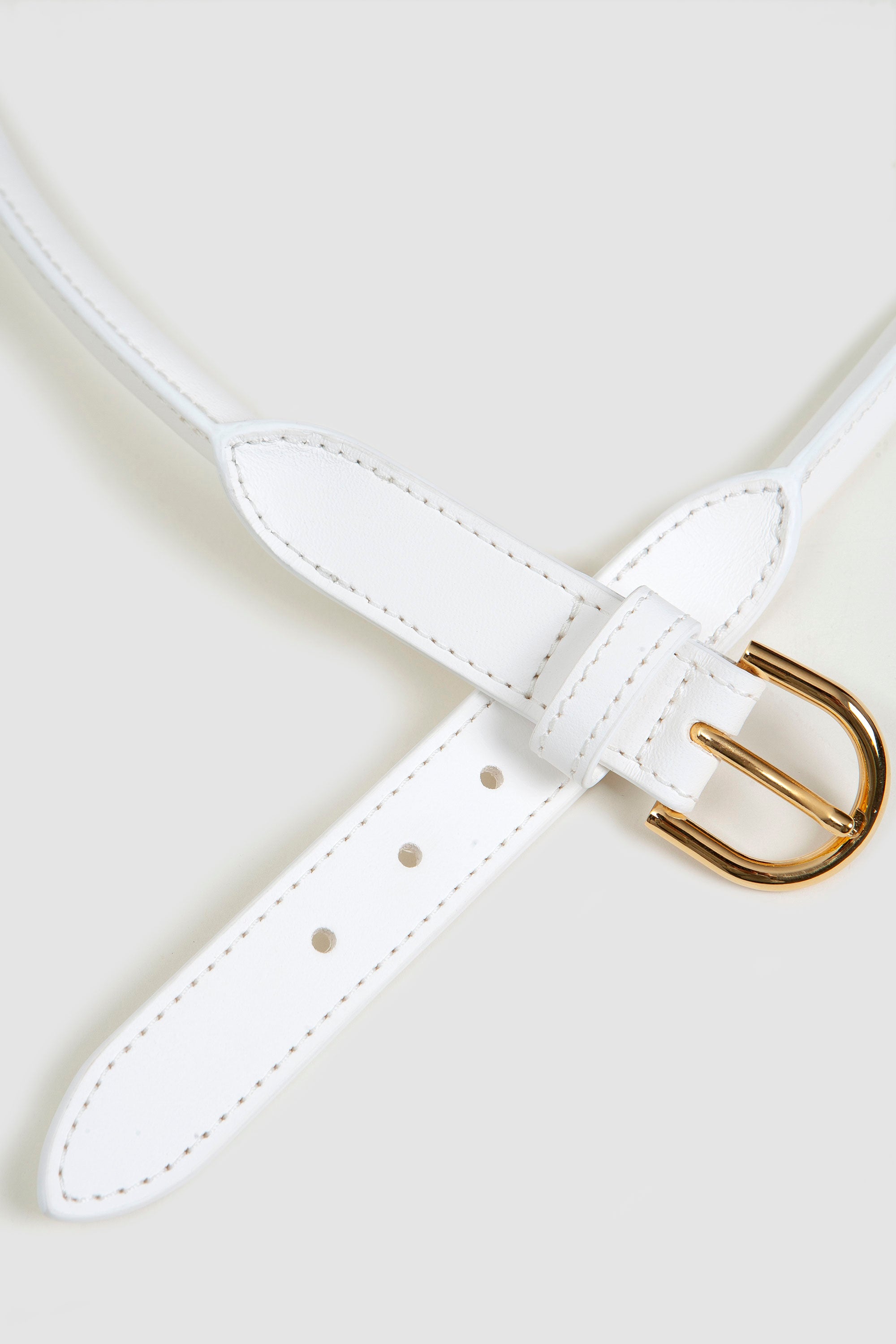 Leather Belt White_4
