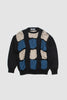 SPORTIVO STORE_Washi Paper Boatneck Sweater Black/Beige/Blue Patchwork