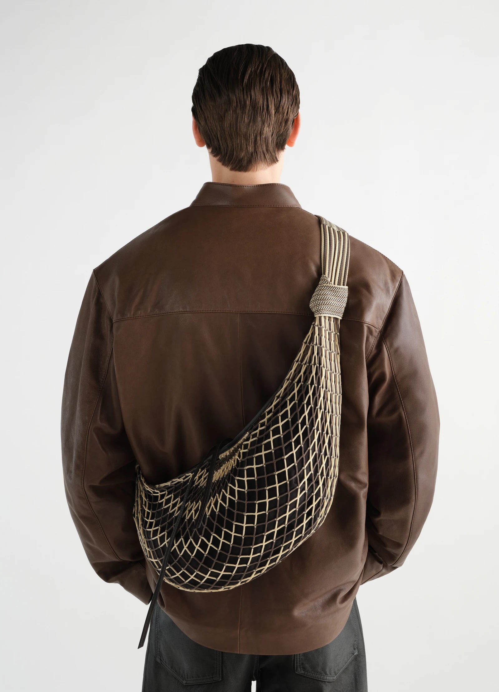 Croissant Filt Bag Light Beige/ Marron Glace