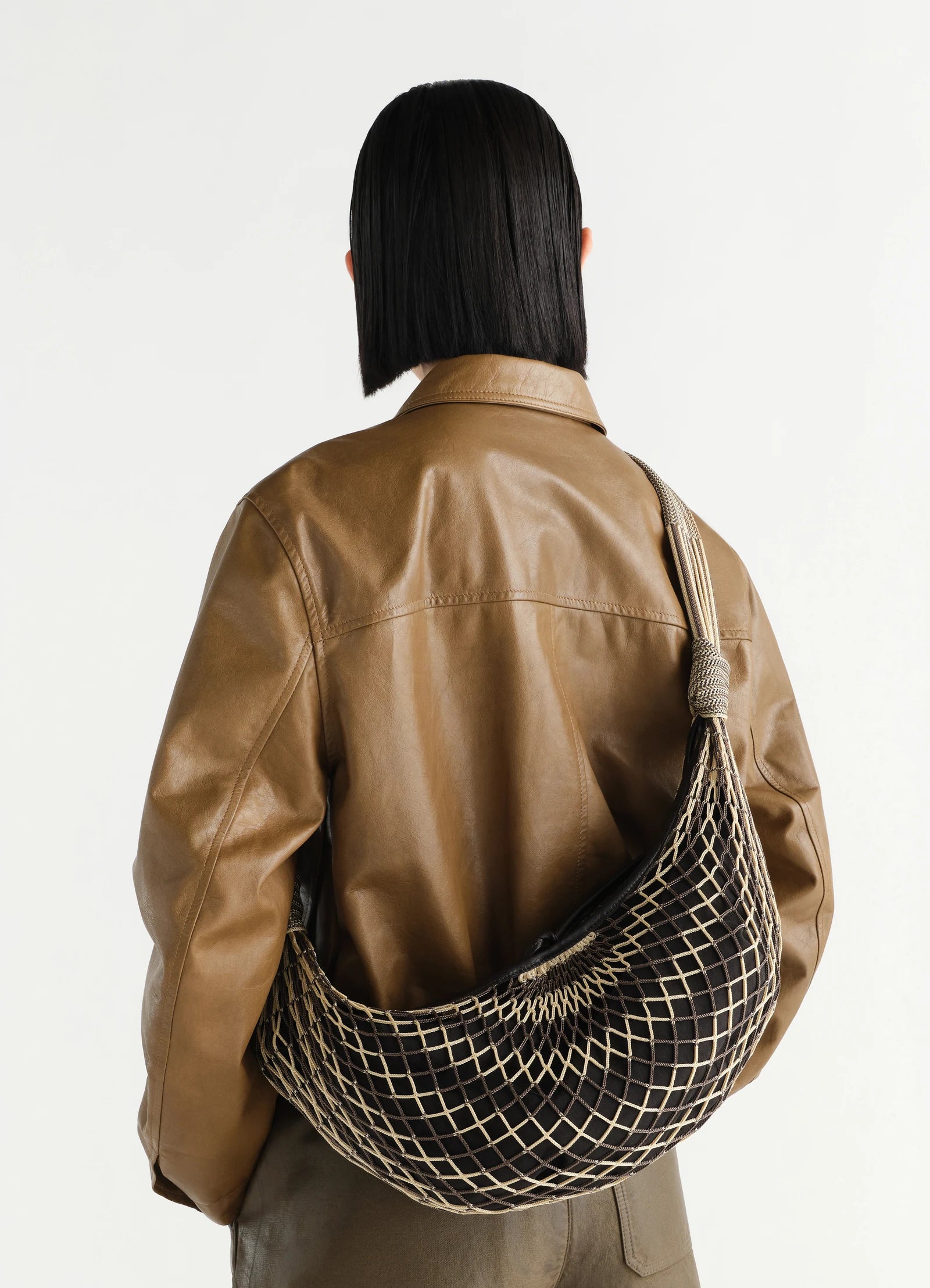Croissant Filt Bag Light Beige/ Marron Glace_2