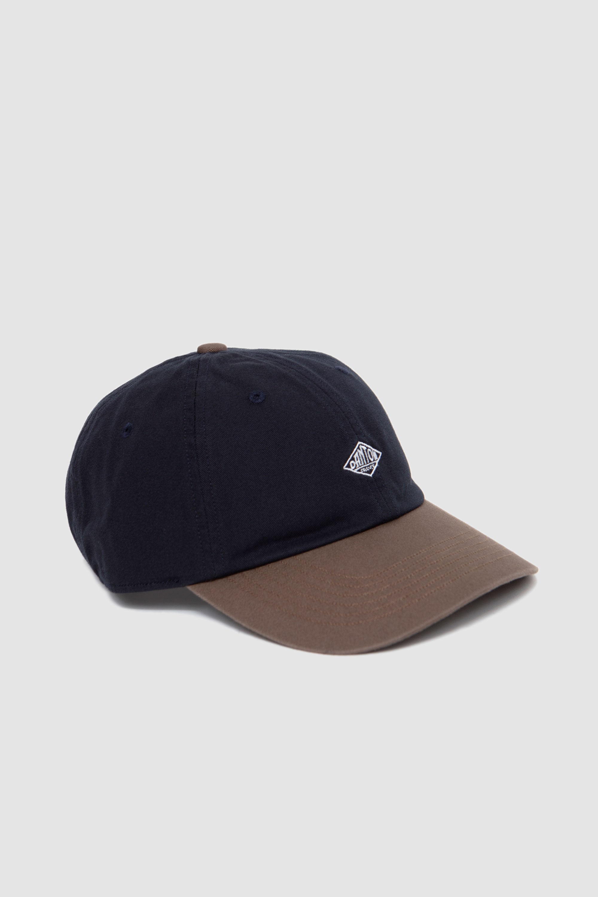 6Panel2Tone Cap Navy/ Brown/ White