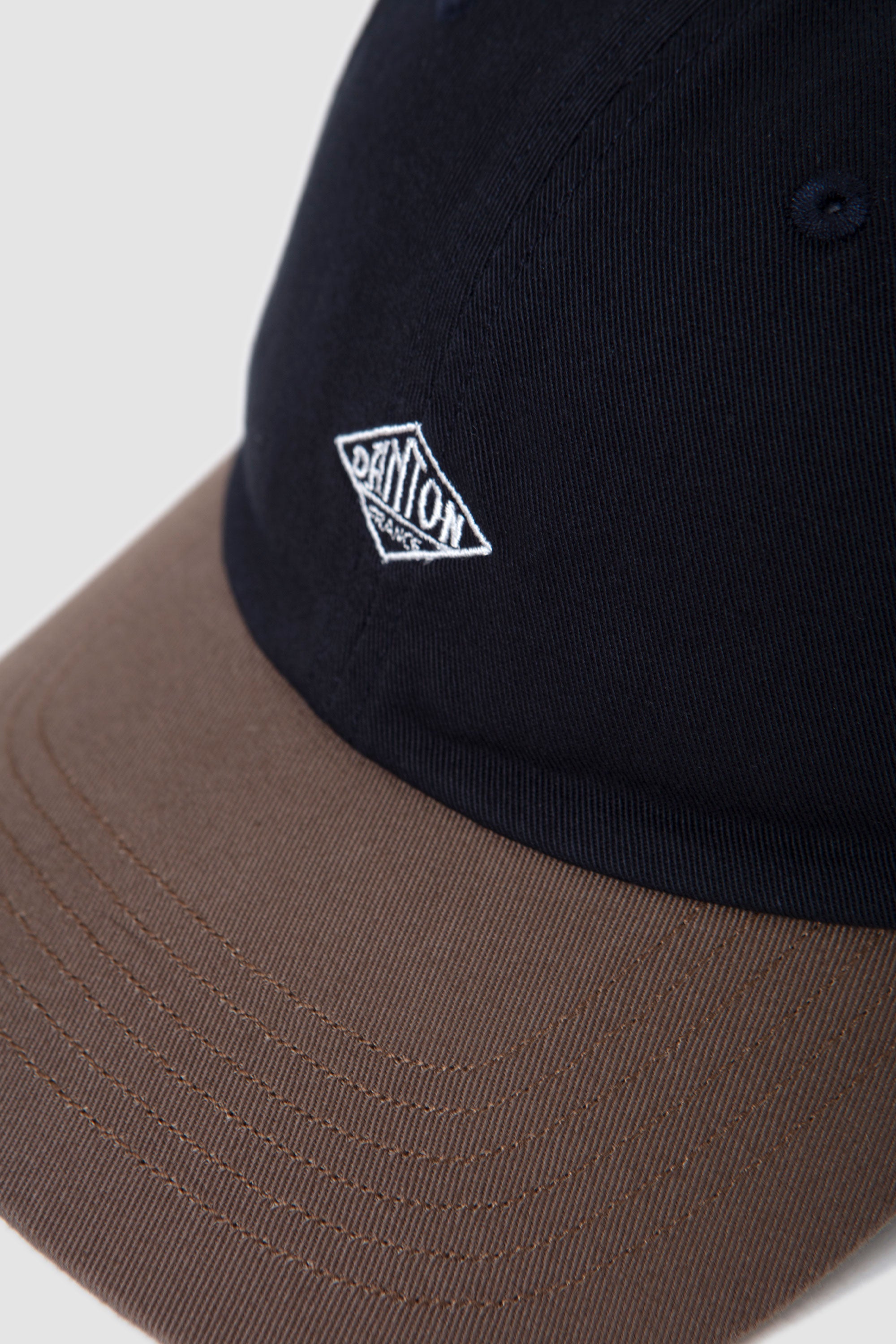 6Panel2Tone Cap Navy/ Brown/ White_2
