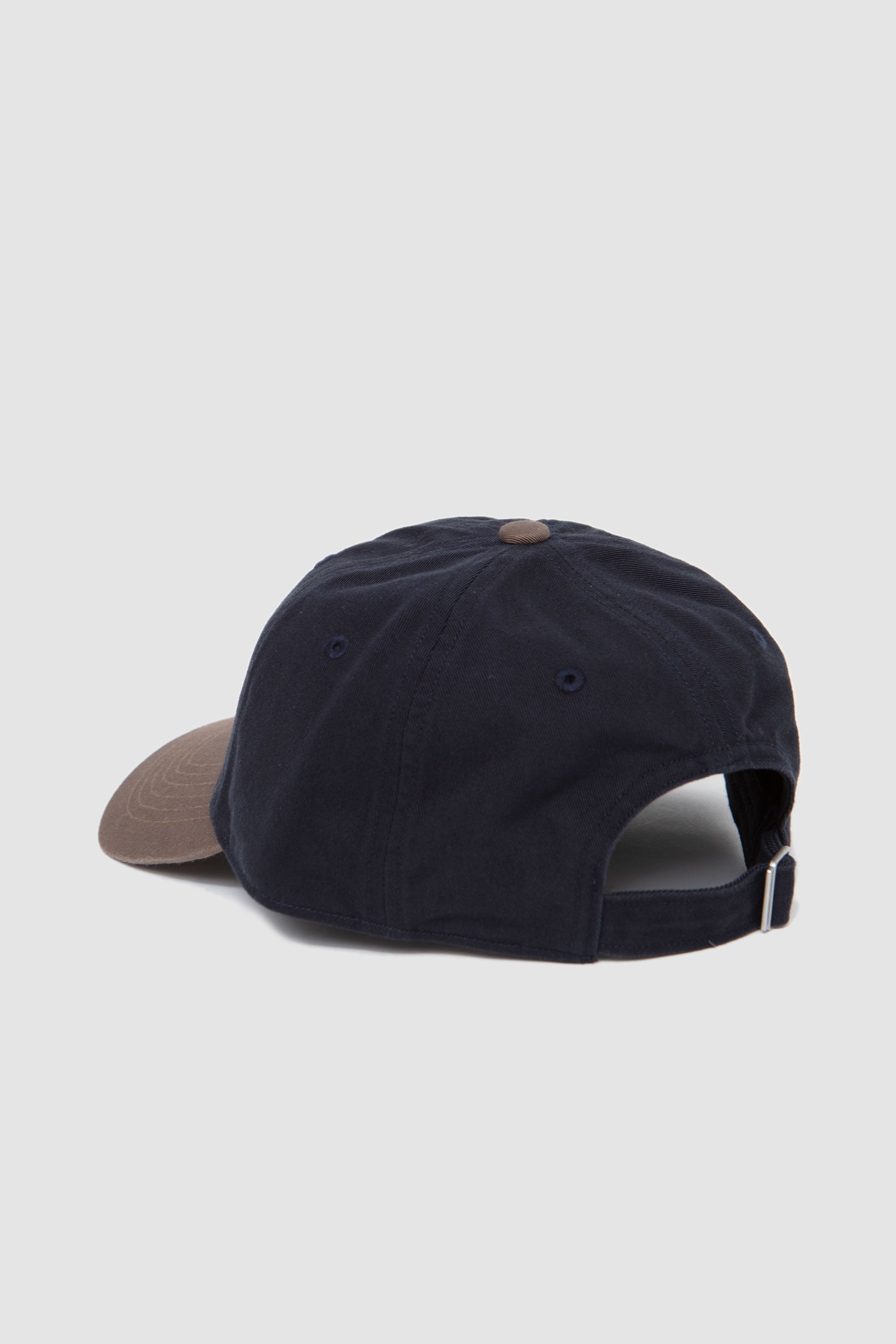 6Panel2Tone Cap Navy/ Brown/ White_3
