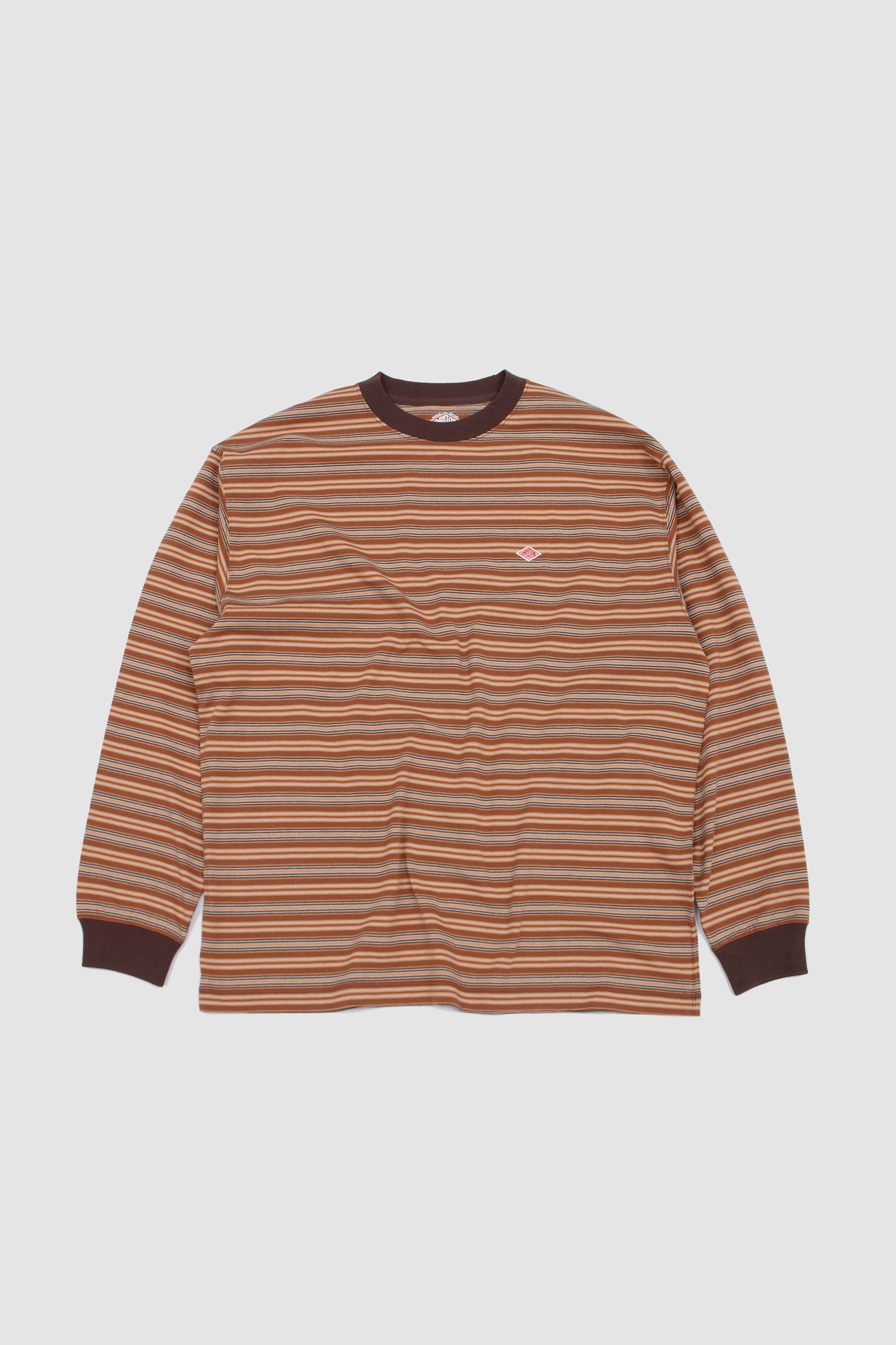 Long Sleeve T-Shirt Brown/ Orange Multi