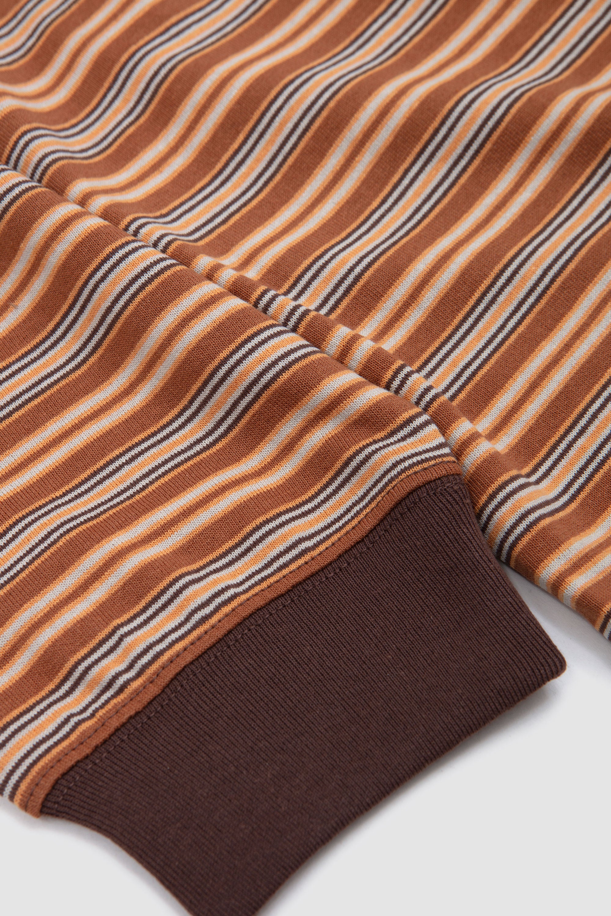 Long Sleeve T-Shirt Brown/ Orange Multi