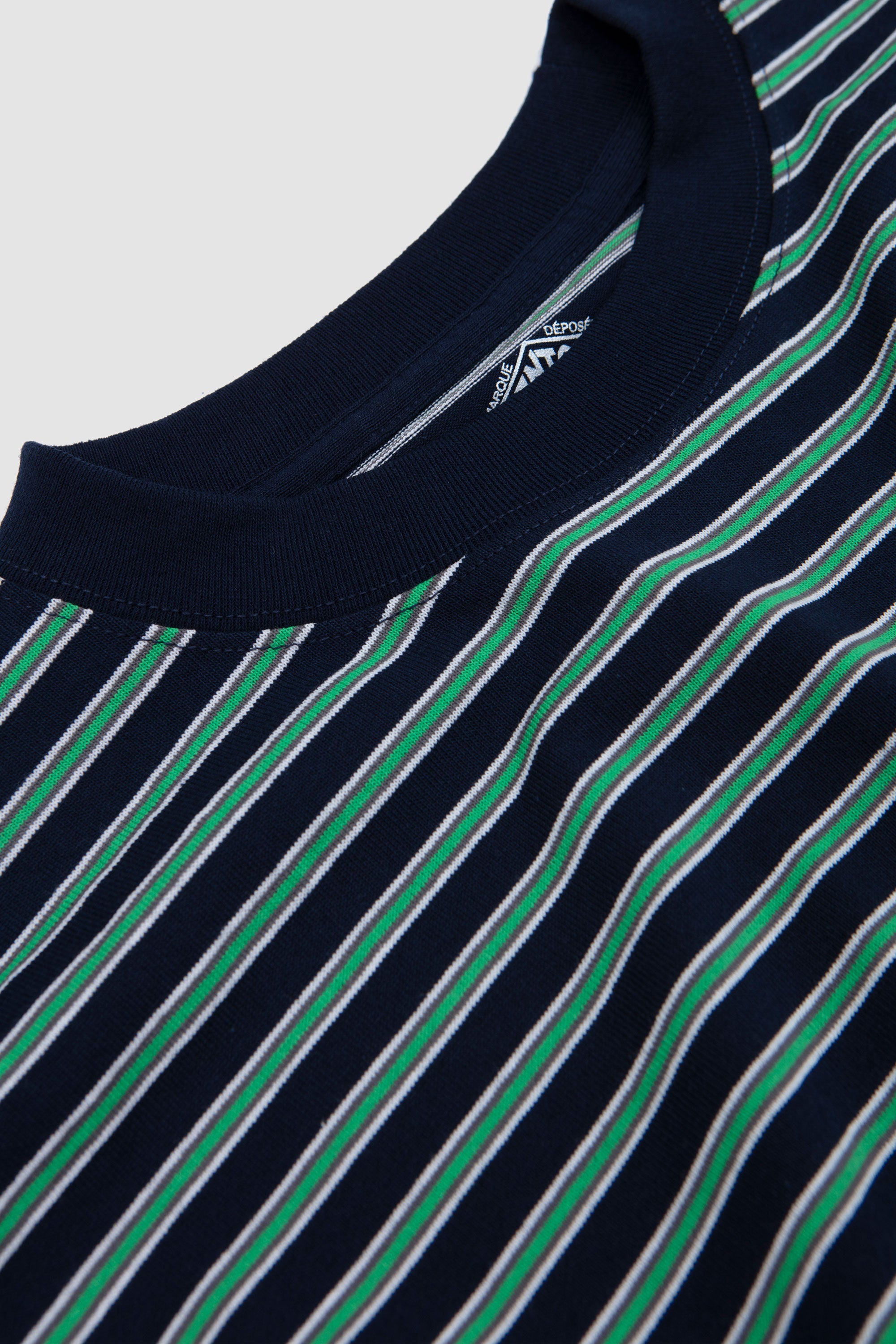 Long Sleeve T-Shirt Navy/ Green Multi_2