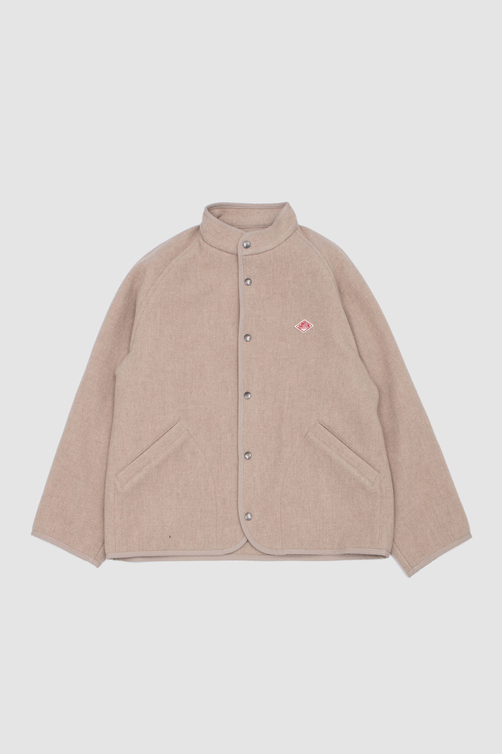 Stand Collar Jacket Raw Beige_1