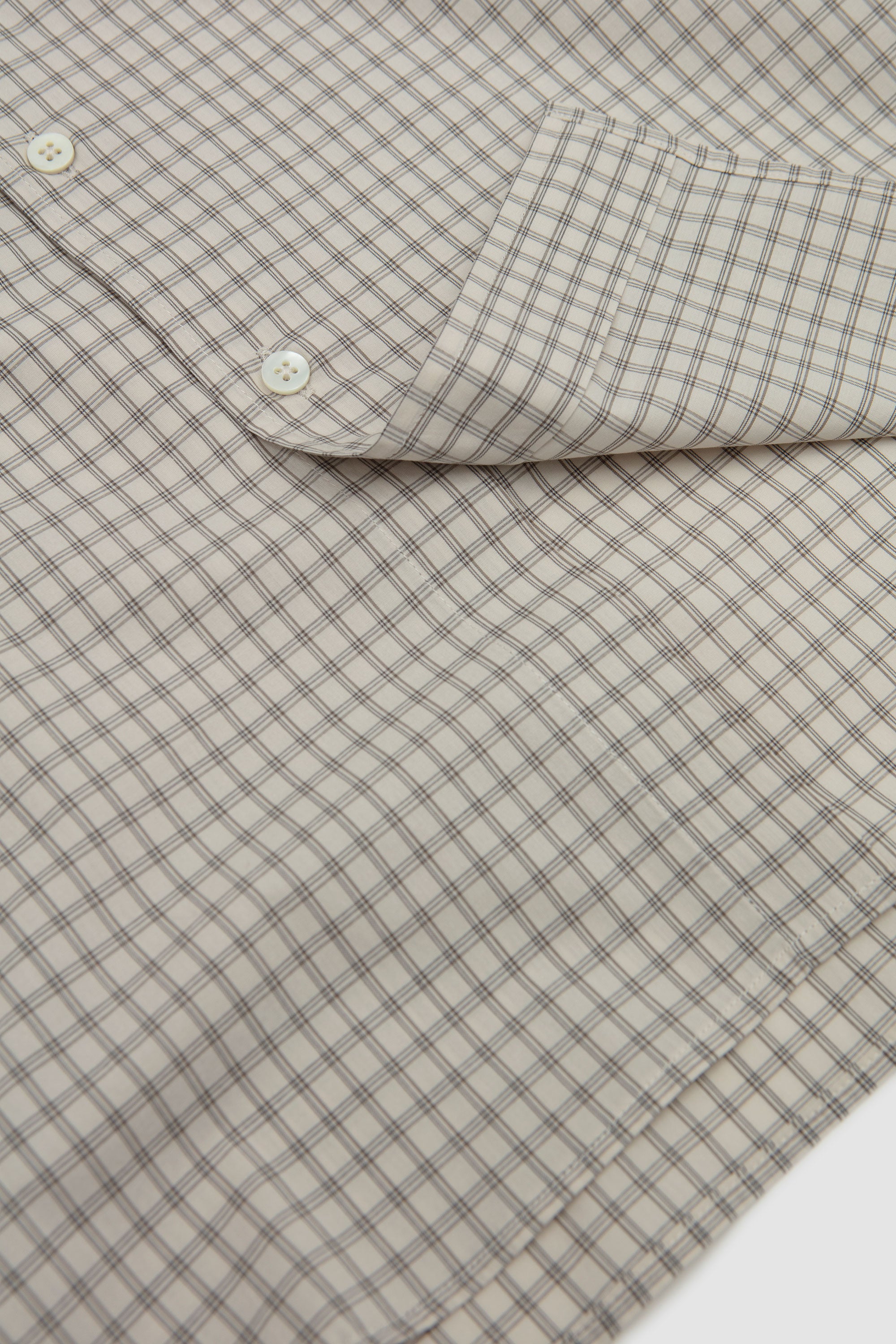 Artist Shirt Beige Pin Check