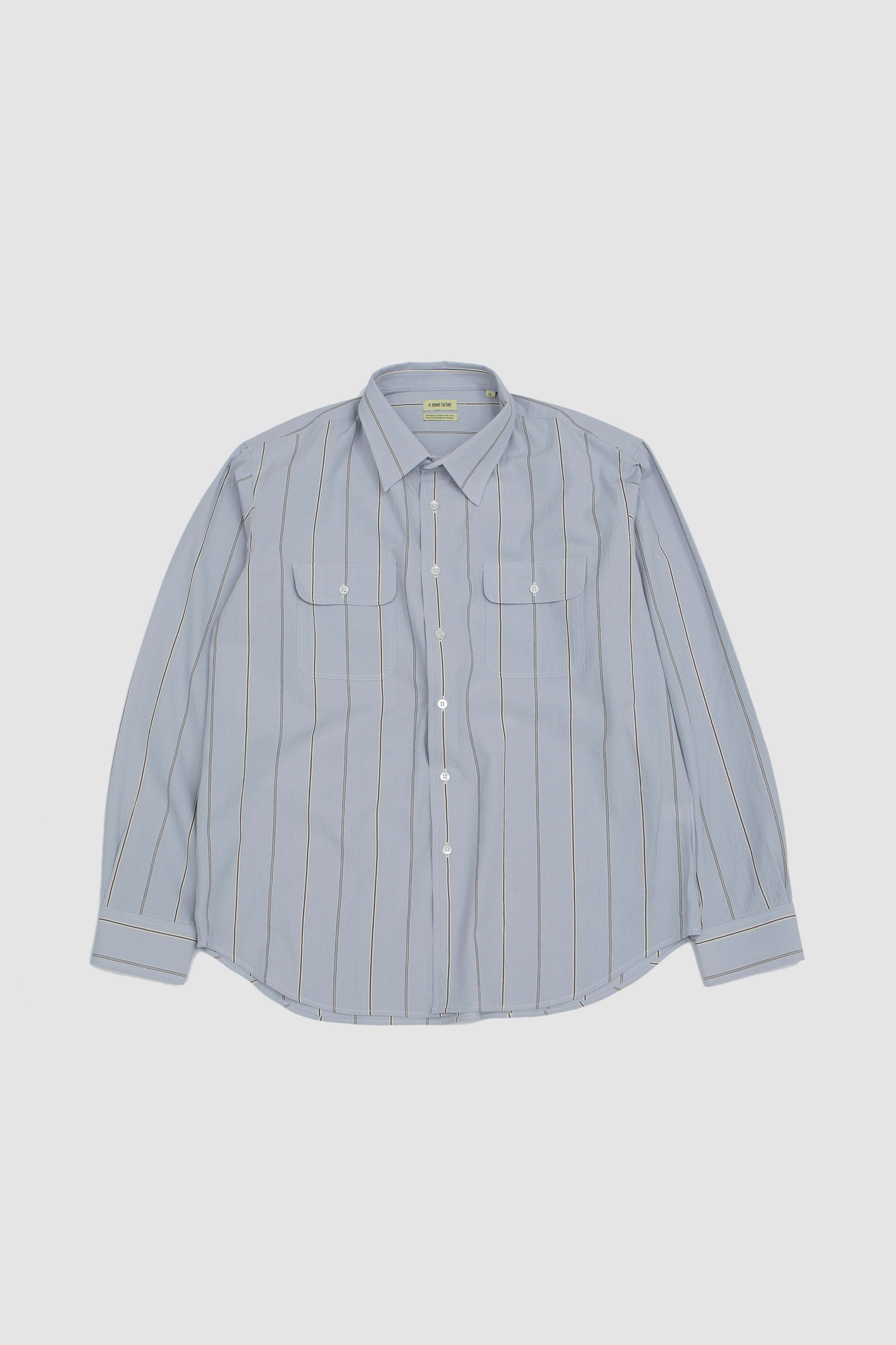 Artist Shirt Sky Blue Wide Stripe