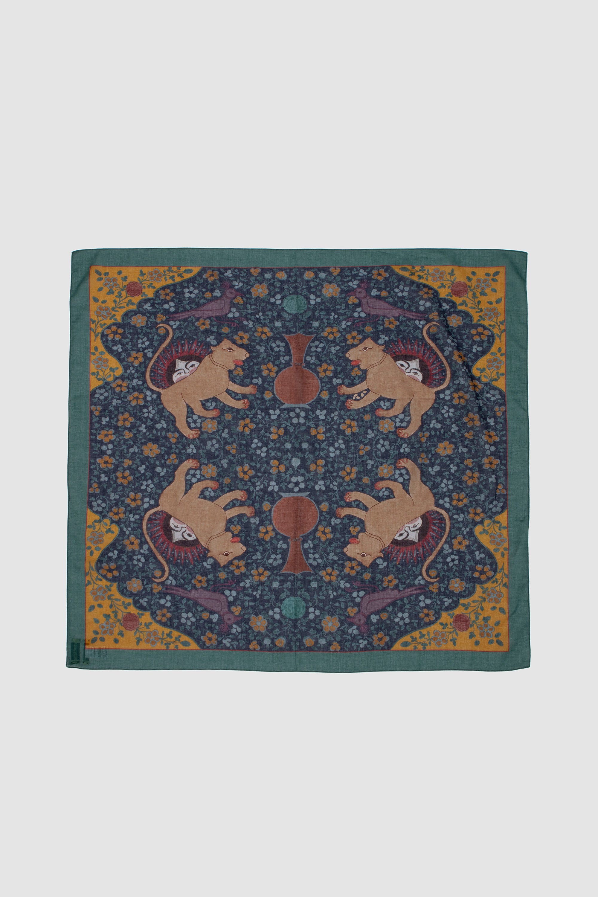 Bandana Ispahan Folk Pattern Green