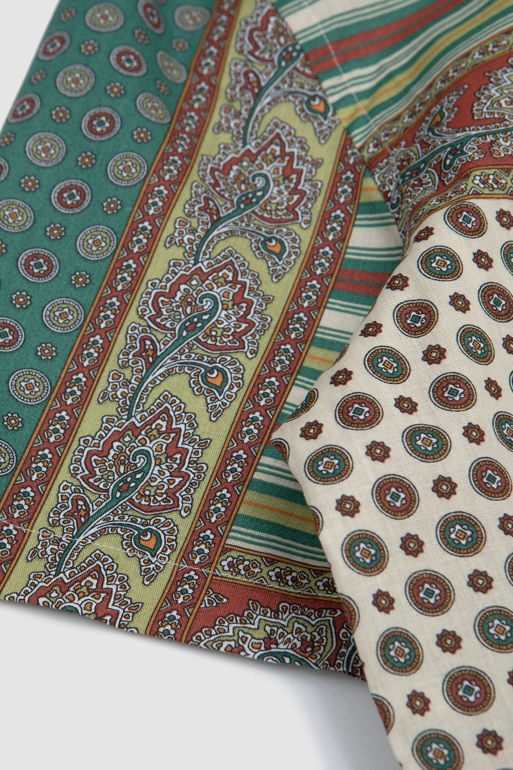 Camp Colar Shirt Provencal Patchwork Print