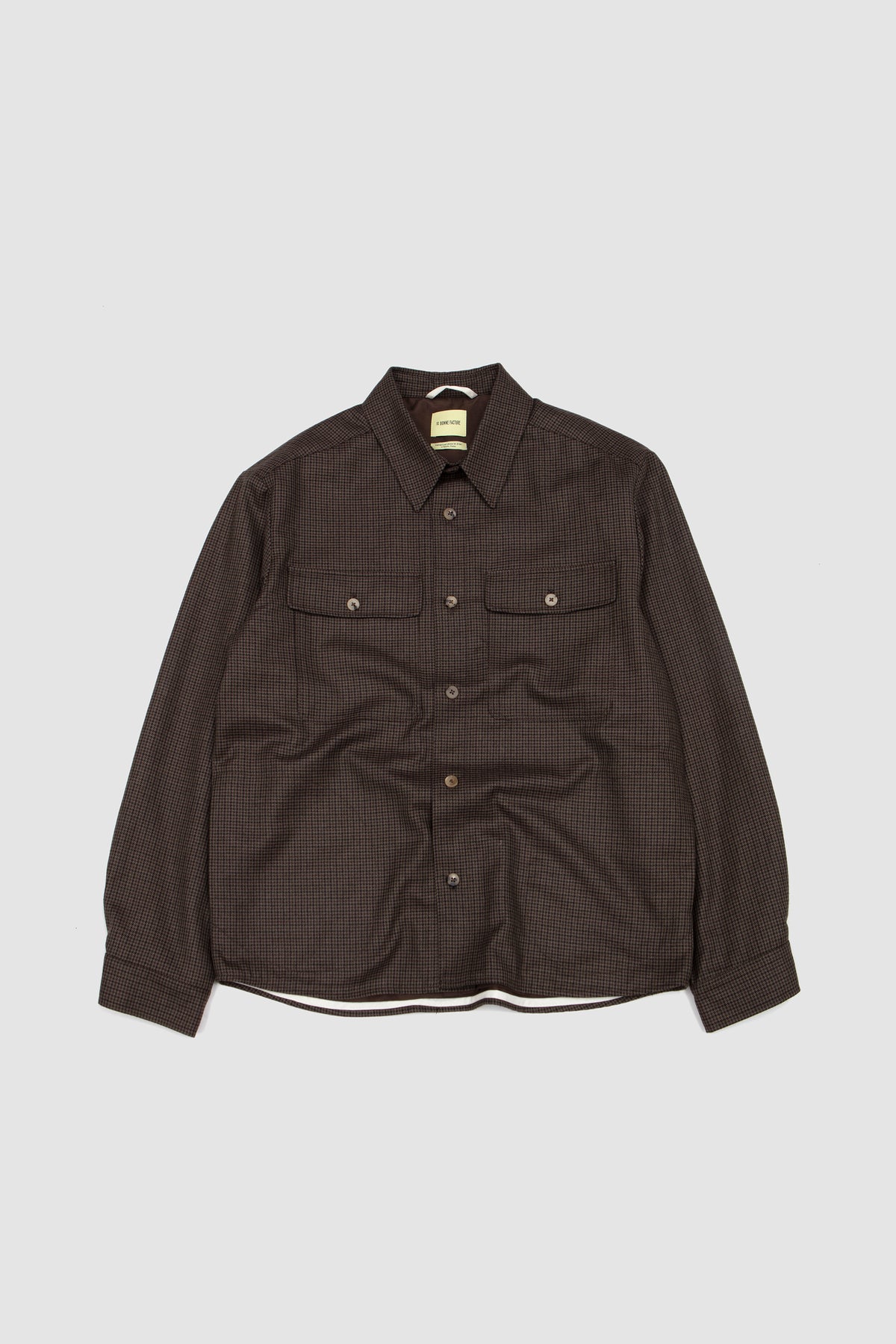 Essential Overshirt Olive Puppytooth