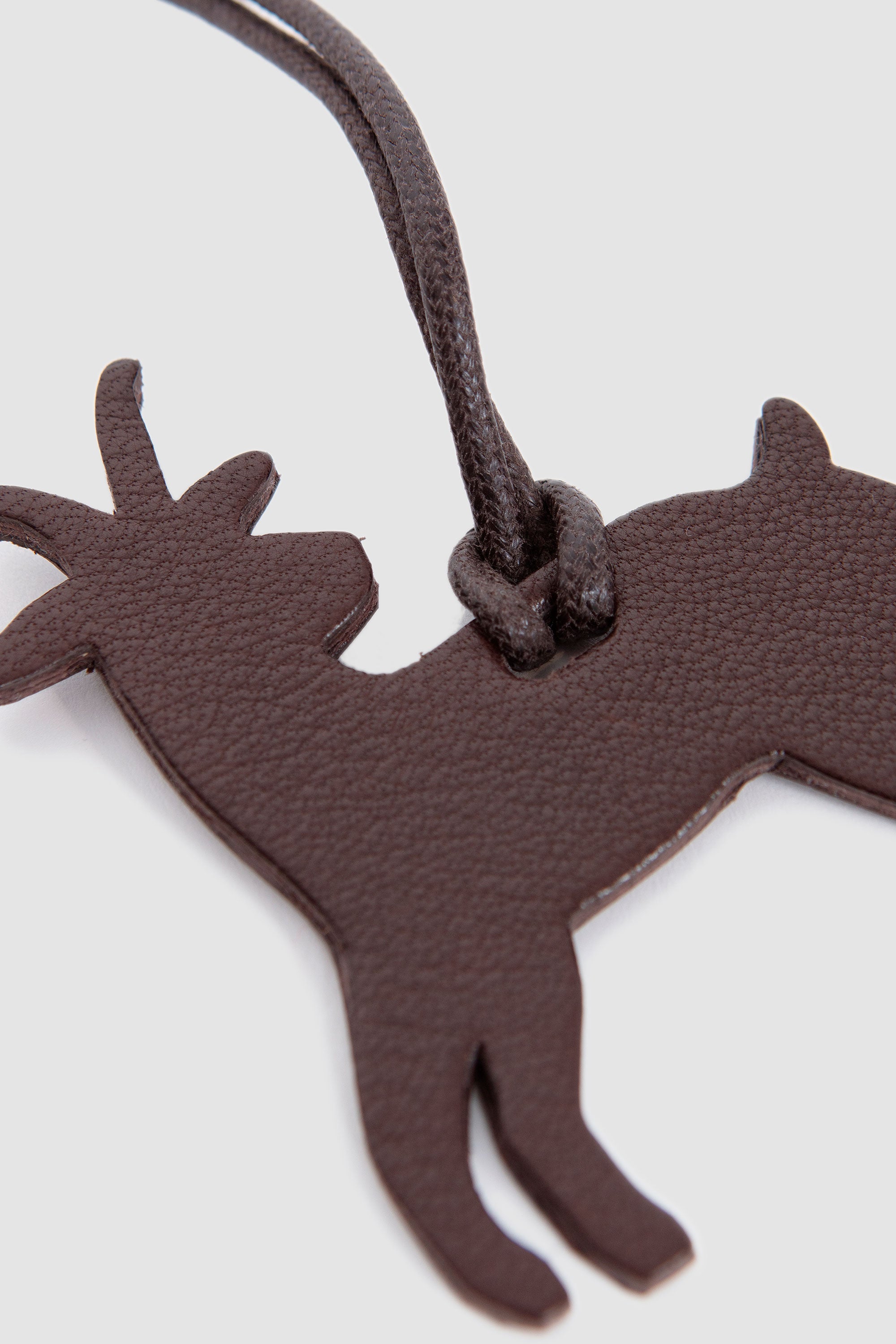 Goat Key Charm Brown