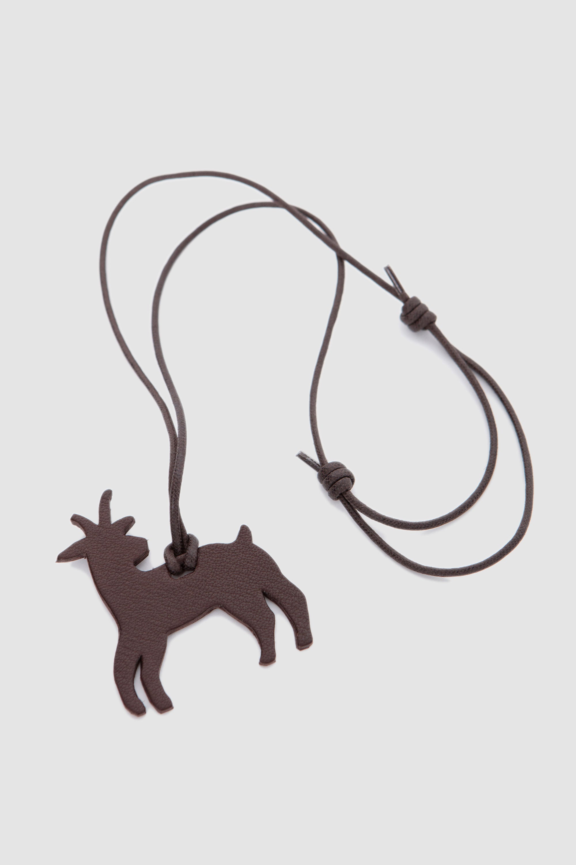 Goat Key Charm Brown